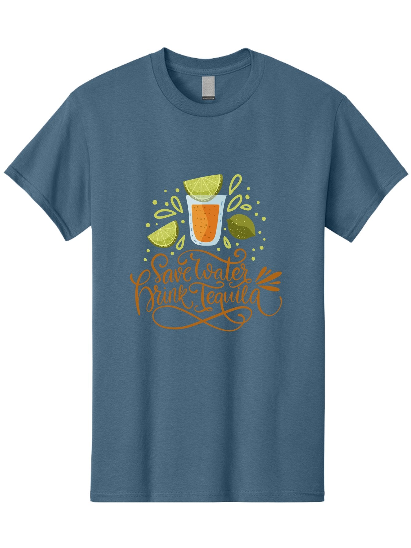 Save-Water-Drink-Tequila-1 Men'S Graphic Tee, 100% Cotton, Comfortable Casual Summer Wear, Machine Washable, Tequila Cocktail, Lime Wedges, Agave Plant, Party Theme, Happy Hour, Cocktail Hour, Tequila Lovers, Fun Typography, Festive Design, -  Aaa291 15