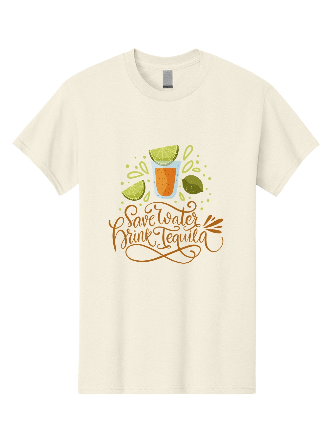 Save-Water-Drink-Tequila-1 Men'S Graphic Tee, 100% Cotton, Comfortable Casual Summer Wear, Machine Washable, Tequila Cocktail, Lime Wedges, Agave Plant, Party Theme, Happy Hour, Cocktail Hour, Tequila Lovers, Fun Typography, Festive Design, -  Aaa291 5