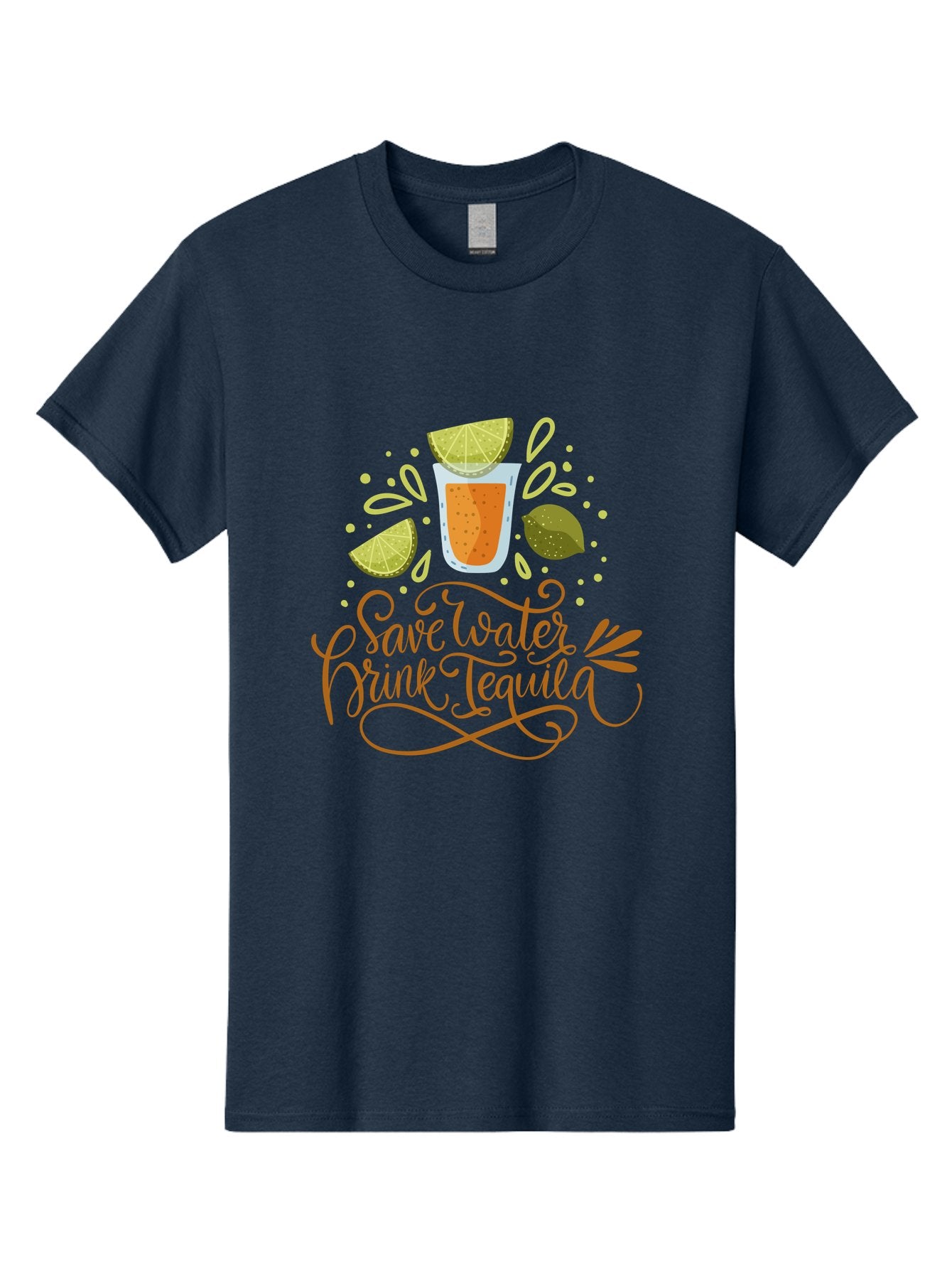 Save-Water-Drink-Tequila-1 Men'S Graphic Tee, 100% Cotton, Comfortable Casual Summer Wear, Machine Washable, Tequila Cocktail, Lime Wedges, Agave Plant, Party Theme, Happy Hour, Cocktail Hour, Tequila Lovers, Fun Typography, Festive Design, -  Aaa291 9
