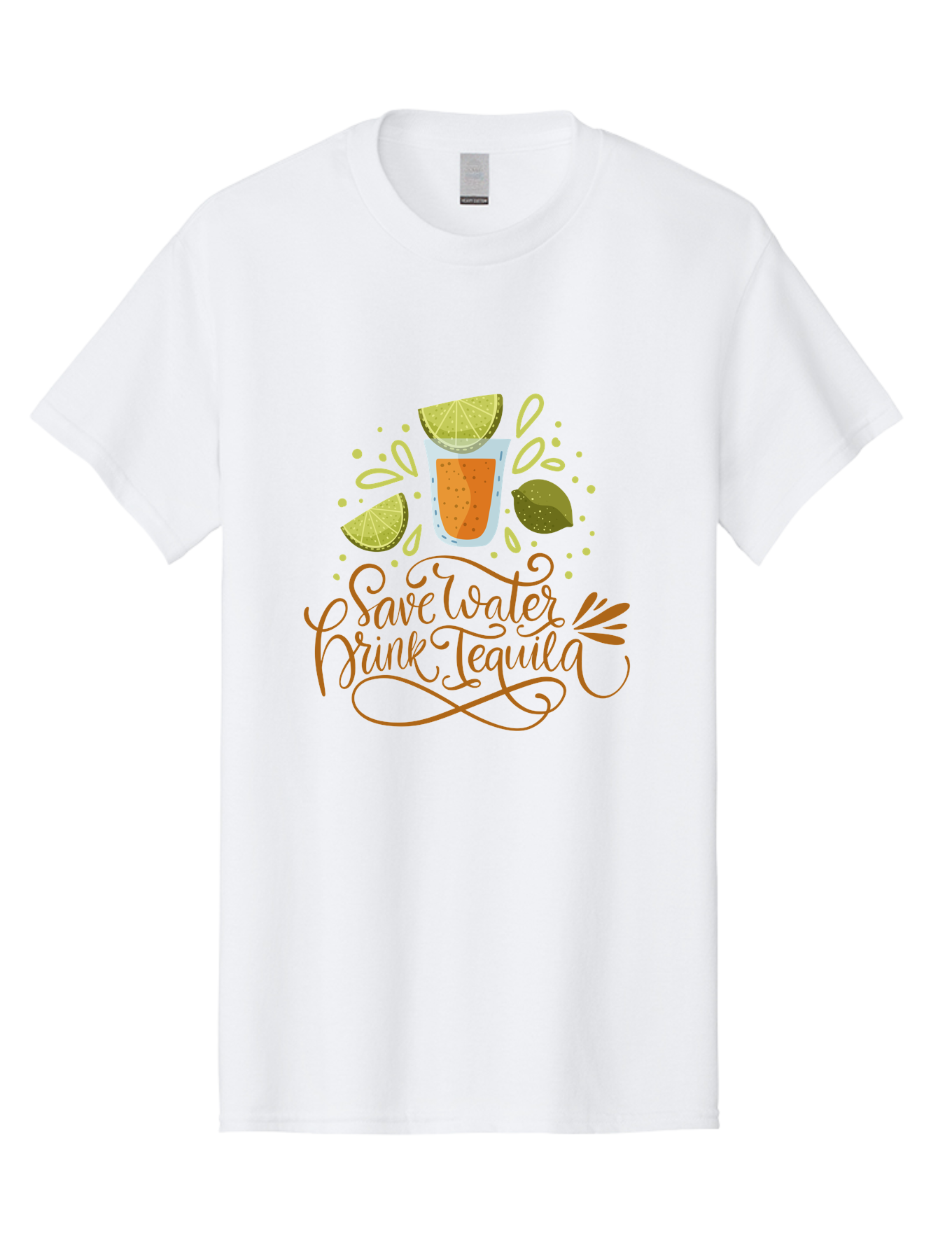 Save-Water-Drink-Tequila-1 Men'S Graphic Tee, 100% Cotton, Comfortable Casual Summer Wear, Machine Washable, Tequila Cocktail, Lime Wedges, Agave Plant, Party Theme, Happy Hour, Cocktail Hour, Tequila Lovers, Fun Typography, Festive Design, -  Aaa291 7