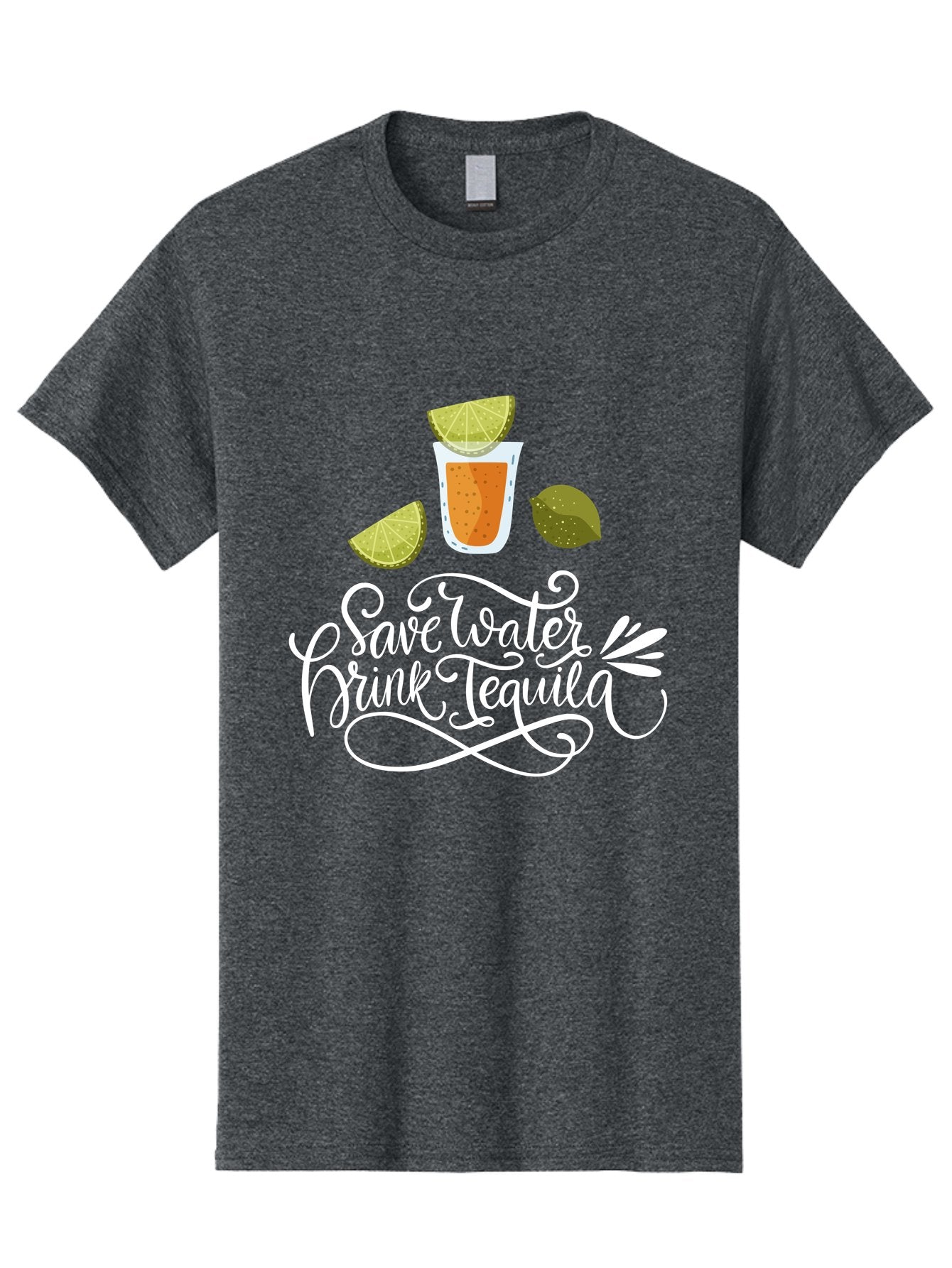 Save-Water-Drink-Tequila-2 Men'S Graphic Tee, 100% Cotton, Comfortable Casual Summer Wear, Machine Washable, Tequila Shot, Lime Wedges, Agave Leaf, Save Water Drink Tequila Text, Cocktail, Party, Drinking Culture, Humorous, Mexican Drink -  Aaa292 5