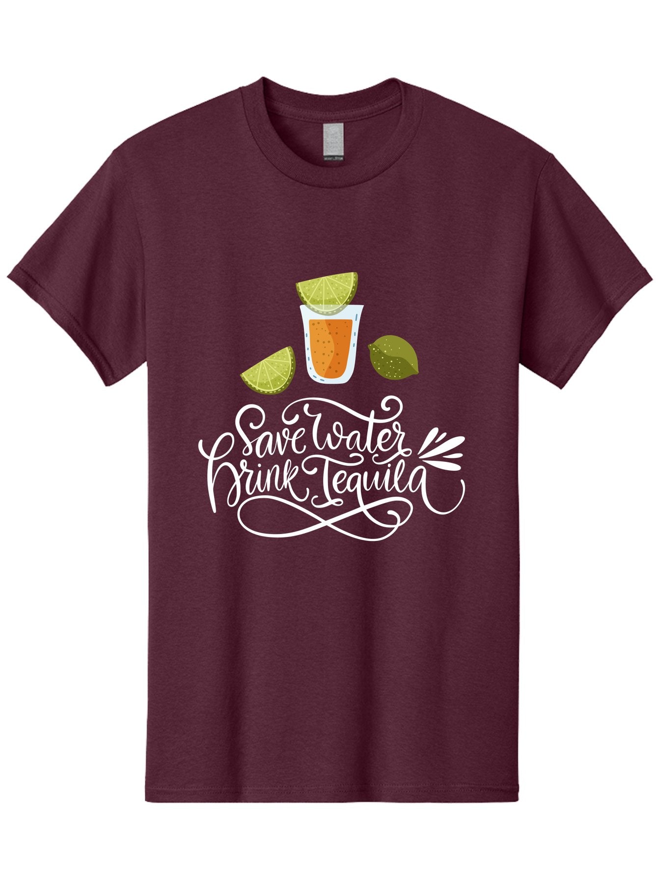 Save-Water-Drink-Tequila-2 Men'S Graphic Tee, 100% Cotton, Comfortable Casual Summer Wear, Machine Washable, Tequila Shot, Lime Wedges, Agave Leaf, Save Water Drink Tequila Text, Cocktail, Party, Drinking Culture, Humorous, Mexican Drink -  Aaa292 29