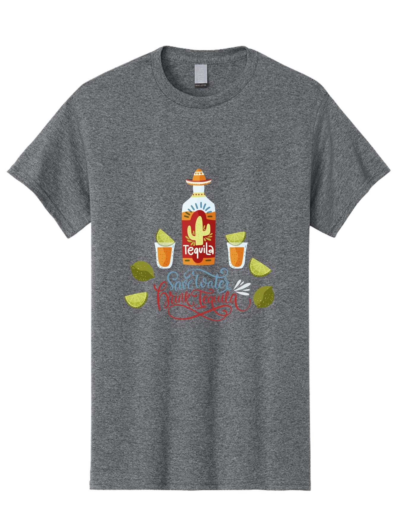 Smile-Later-Drink-Tequila Men'S Graphic Tee, 100% Cotton, Comfortable Casual Summer Wear, Machine Washable, Tequila Shots, Lime Wedges, Tequila Bottle, Cactus Design, Fiesta Theme, Margarita Glasses, Mexican Spirit, Drink Tequila -  Aaa296 19