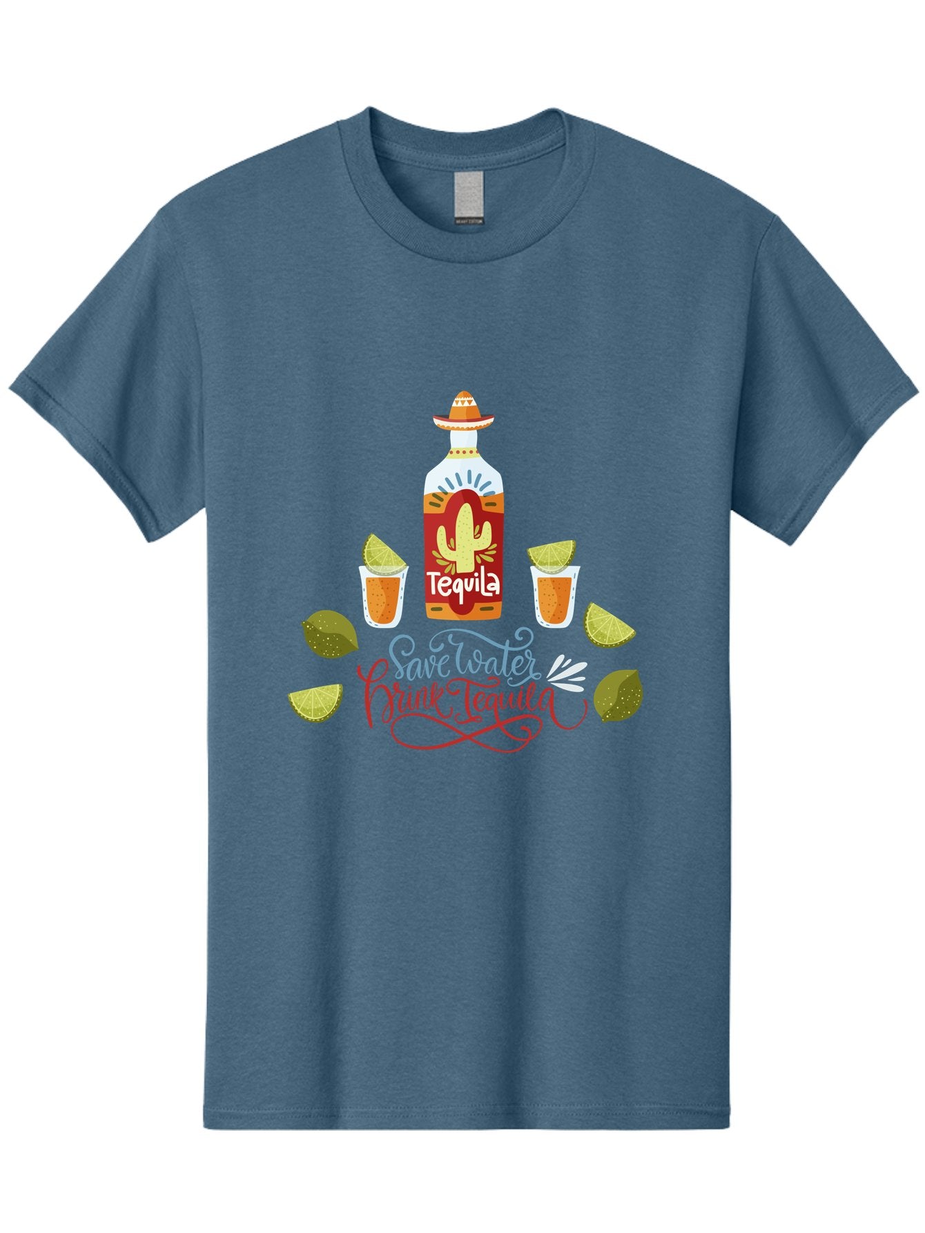 Smile-Later-Drink-Tequila Men'S Graphic Tee, 100% Cotton, Comfortable Casual Summer Wear, Machine Washable, Tequila Shots, Lime Wedges, Tequila Bottle, Cactus Design, Fiesta Theme, Margarita Glasses, Mexican Spirit, Drink Tequila -  Aaa296 15