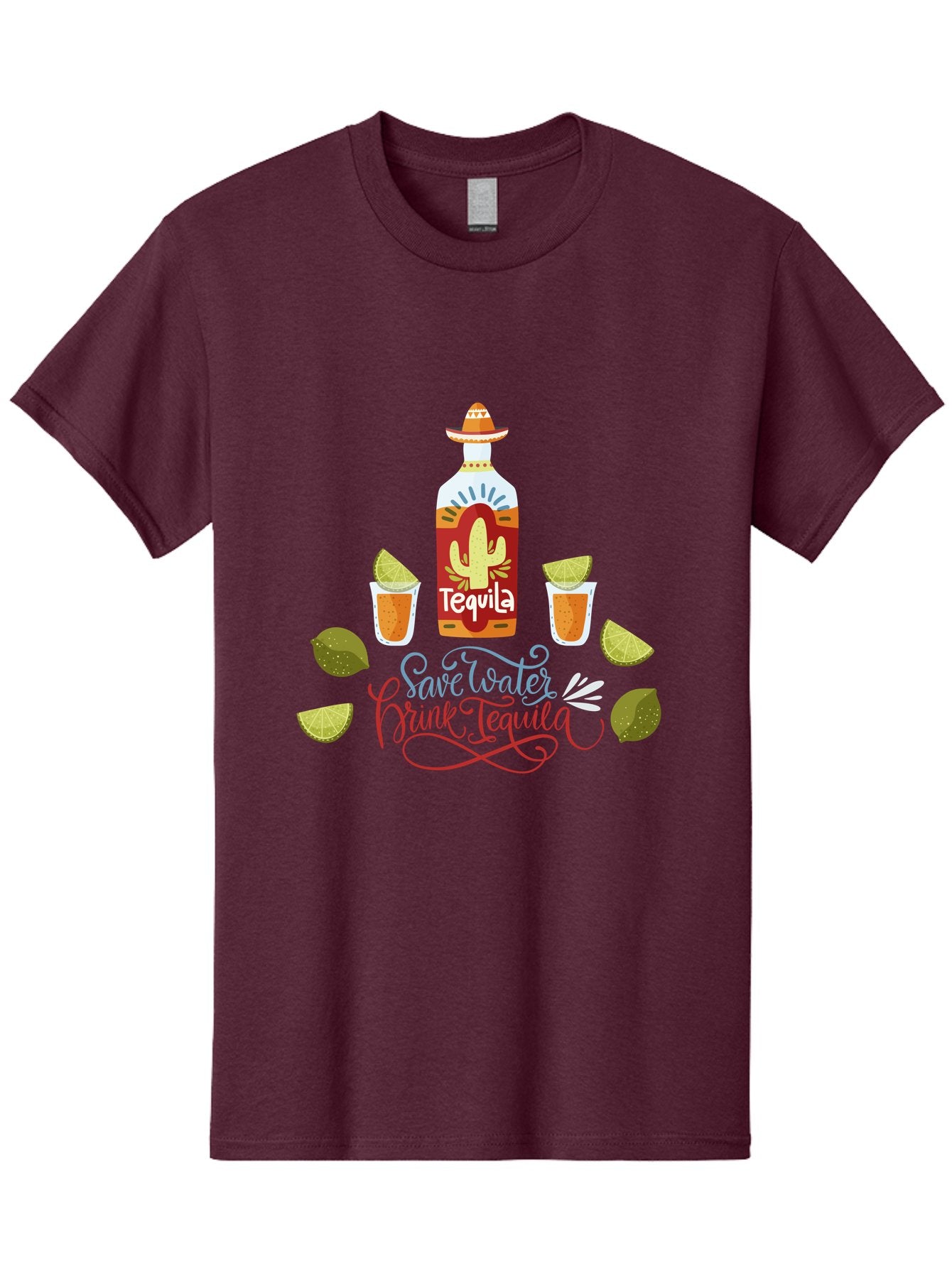 Smile-Later-Drink-Tequila Men'S Graphic Tee, 100% Cotton, Comfortable Casual Summer Wear, Machine Washable, Tequila Shots, Lime Wedges, Tequila Bottle, Cactus Design, Fiesta Theme, Margarita Glasses, Mexican Spirit, Drink Tequila -  Aaa296 11
