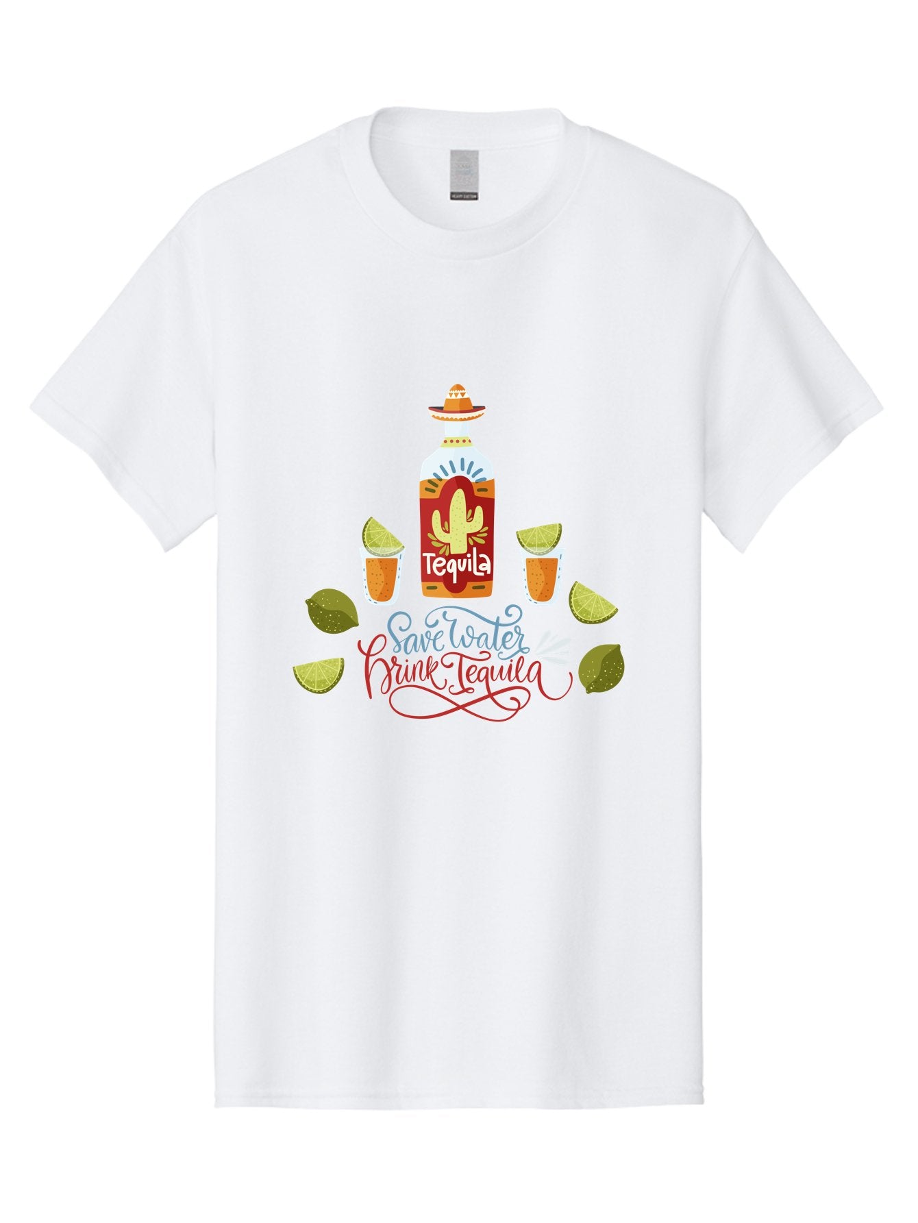 Smile-Later-Drink-Tequila Men'S Graphic Tee, 100% Cotton, Comfortable Casual Summer Wear, Machine Washable, Tequila Shots, Lime Wedges, Tequila Bottle, Cactus Design, Fiesta Theme, Margarita Glasses, Mexican Spirit, Drink Tequila -  Aaa296 5