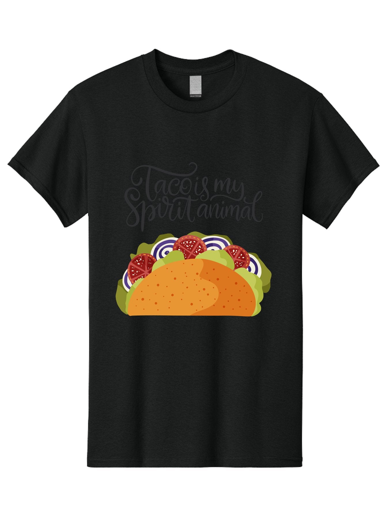 Taco-Is-My-Spirit-Animal-1 Men'S Graphic Tee, 100% Cotton, Comfortable Casual Summer Wear, Machine Washable, Taco Love, Mexican Cuisine, Foodie Humor, Taco Graphics, Spirit Animal Humor, Funny Quotes, Vibrant Graphics, Taco Culture, -  Aaa300 3