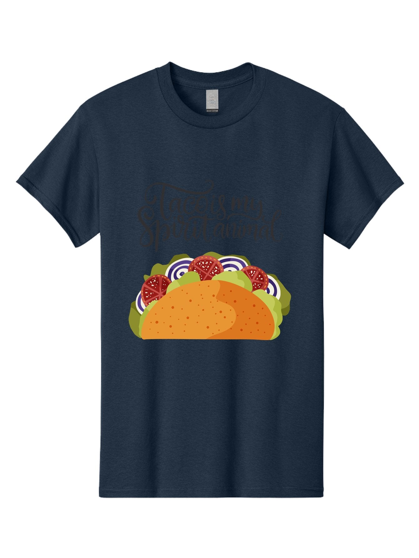 Taco-Is-My-Spirit-Animal-1 Men'S Graphic Tee, 100% Cotton, Comfortable Casual Summer Wear, Machine Washable, Taco Love, Mexican Cuisine, Foodie Humor, Taco Graphics, Spirit Animal Humor, Funny Quotes, Vibrant Graphics, Taco Culture, -  Aaa300 21