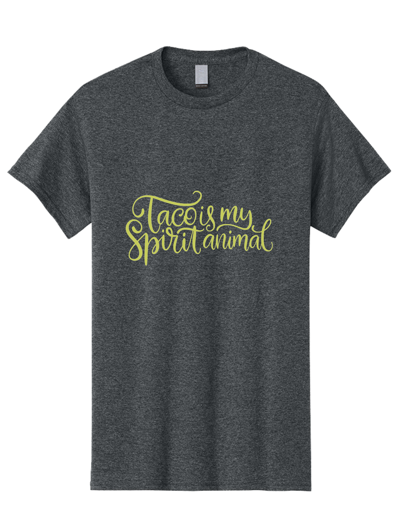 Taco-Is-My-Spirit-Animal-2 Men'S Graphic Tee, 100% Cotton, Comfortable Casual Summer Wear, Machine Washable, Taco Lover, Funny Quote, Foodie Gift, Quirky Humor, Spirit Animal Humor, Taco Tuesday, Food Quote, Cute Graphics, -  Aaa301