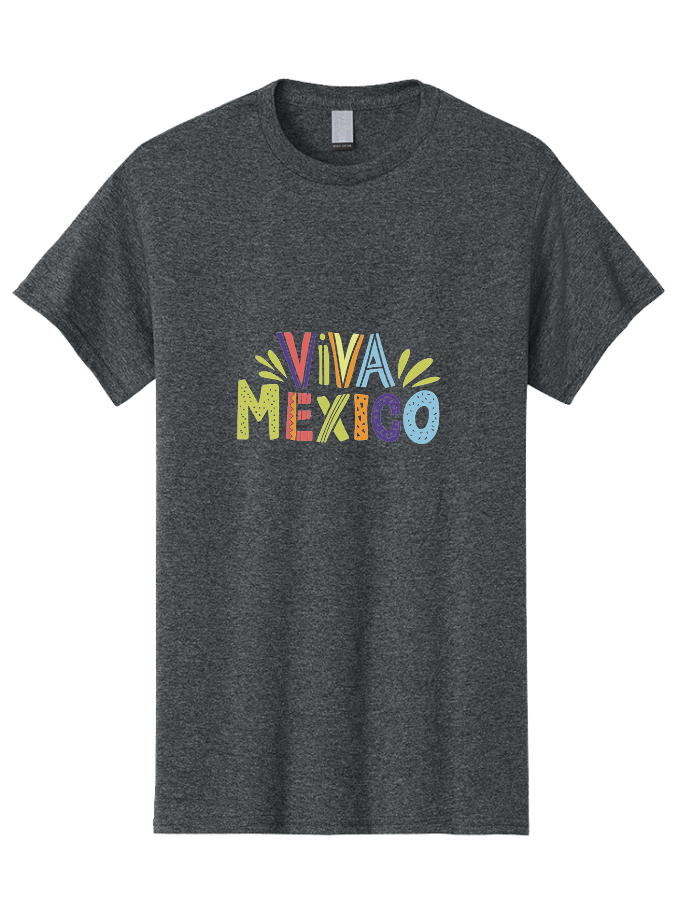 Viva-Mexico-2 Men'S Graphic Tee, 100% Cotton, Comfortable Casual Summer Wear, Machine Washable, Viva Mexico, Colorful Typography, Vibrant Colors, Festive Atmosphere, Celebratory Design, Latin American Culture, Fiesta Theme, -  Aaa307 25