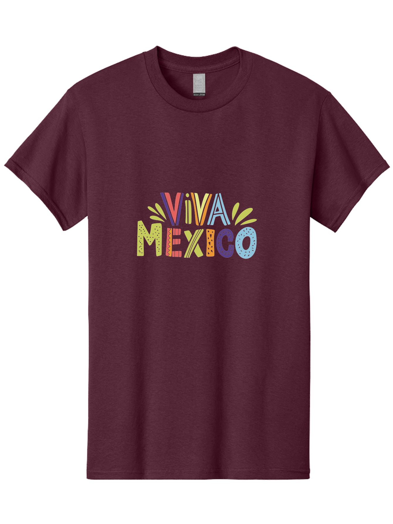 Viva-Mexico-2 Men'S Graphic Tee, 100% Cotton, Comfortable Casual Summer Wear, Machine Washable, Viva Mexico, Colorful Typography, Vibrant Colors, Festive Atmosphere, Celebratory Design, Latin American Culture, Fiesta Theme, -  Aaa307 23