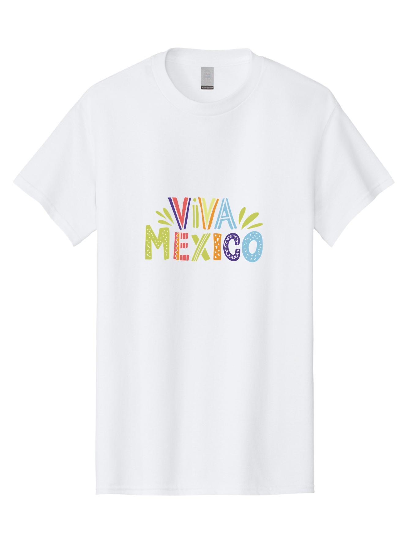 Viva-Mexico-2 Men'S Graphic Tee, 100% Cotton, Comfortable Casual Summer Wear, Machine Washable, Viva Mexico, Colorful Typography, Vibrant Colors, Festive Atmosphere, Celebratory Design, Latin American Culture, Fiesta Theme, -  Aaa307 3