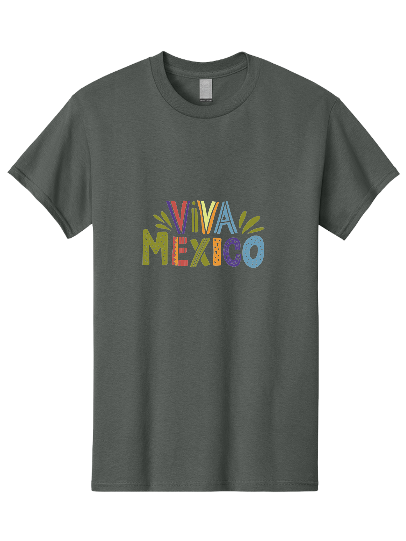 Viva-Mexico-3 Men'S Graphic Tee, 100% Cotton, Comfortable Casual Summer Wear, Machine Washable, Viva Mexico, Colorful Typography, Festive Design, Cultural Celebration, Latin American Heritage, Vibrant Colors, Dynamic Composition, -  Aaa308 23