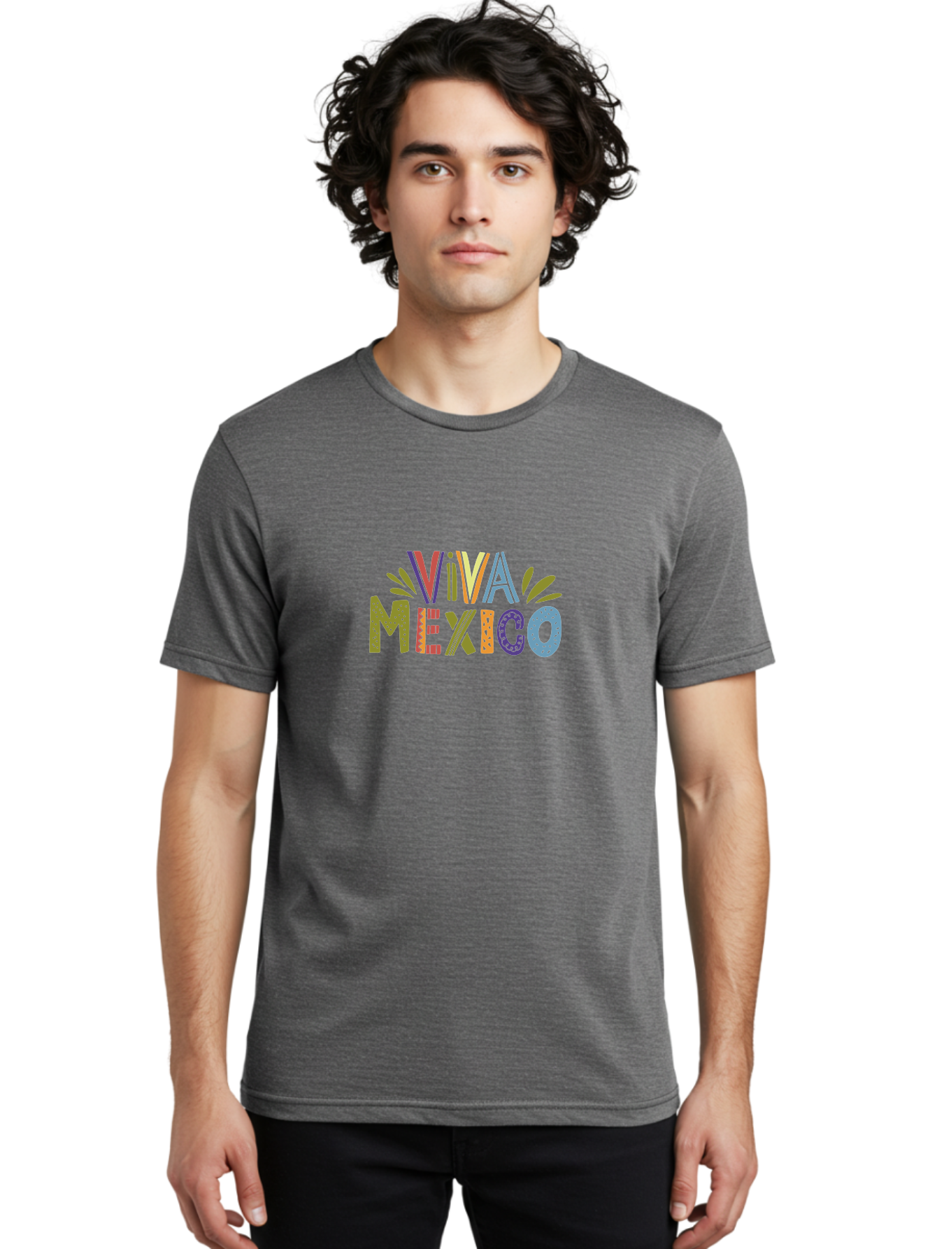 Viva-Mexico-3 Men'S Graphic Tee, 100% Cotton, Comfortable Casual Summer Wear, Machine Washable, Viva Mexico, Colorful Typography, Festive Design, Cultural Celebration, Latin American Heritage, Vibrant Colors, Dynamic Composition, -  Aaa308 22