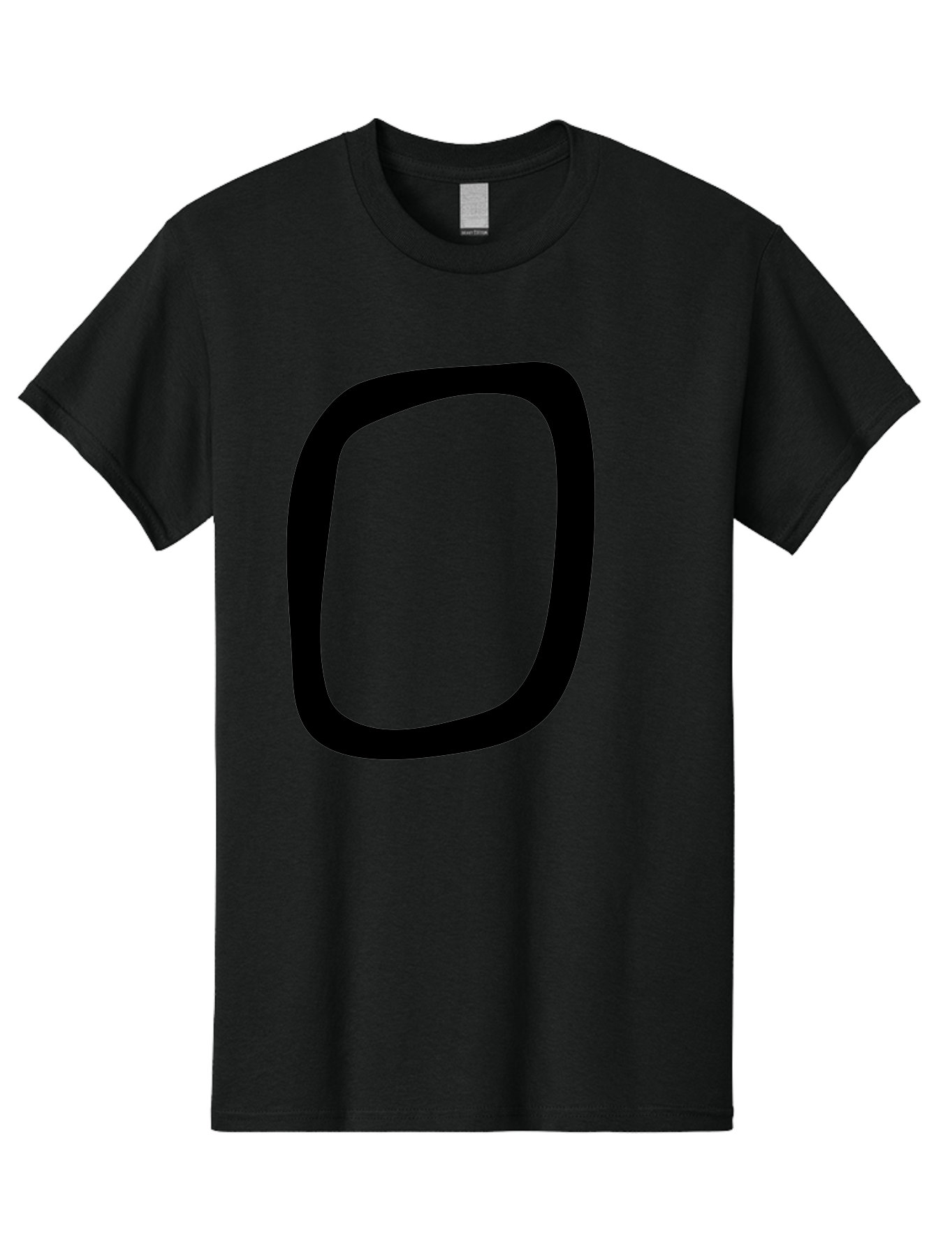 0 Men'S Graphic Tee, 100% Cotton, Comfortable Casual Summer Wear, Machine Washable, Handwritten Zero, Black Outline, Simple Design, Minimalist Style, Numeral, Number Zero, Digit -  Aaa351 19
