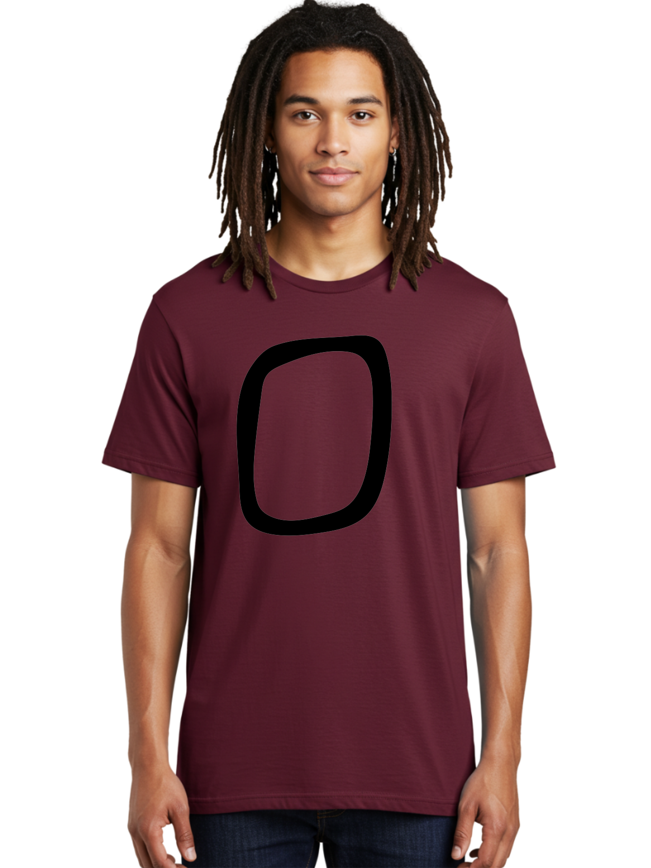 0 Men'S Graphic Tee, 100% Cotton, Comfortable Casual Summer Wear, Machine Washable, Handwritten Zero, Black Outline, Simple Design, Minimalist Style, Numeral, Number Zero, Digit -  Aaa351 22