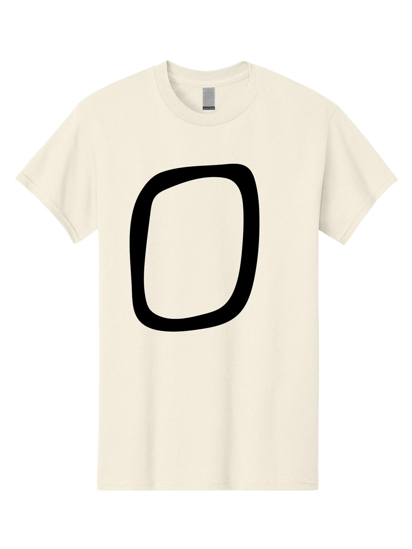 0 Men'S Graphic Tee, 100% Cotton, Comfortable Casual Summer Wear, Machine Washable, Handwritten Zero, Black Outline, Simple Design, Minimalist Style, Numeral, Number Zero, Digit -  Aaa351 7