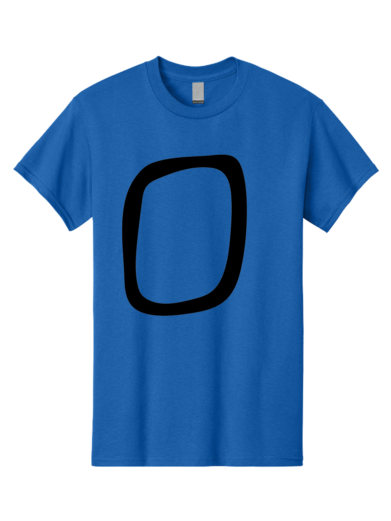 0 Men'S Graphic Tee, 100% Cotton, Comfortable Casual Summer Wear, Machine Washable, Handwritten Zero, Black Outline, Simple Design, Minimalist Style, Numeral, Number Zero, Digit -  Aaa351 21