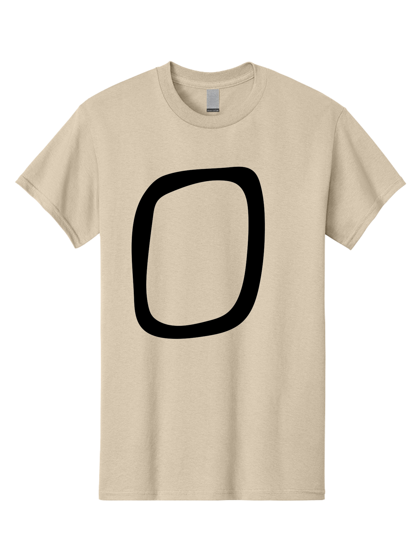 0 Men'S Graphic Tee, 100% Cotton, Comfortable Casual Summer Wear, Machine Washable, Handwritten Zero, Black Outline, Simple Design, Minimalist Style, Numeral, Number Zero, Digit -  Aaa351 25