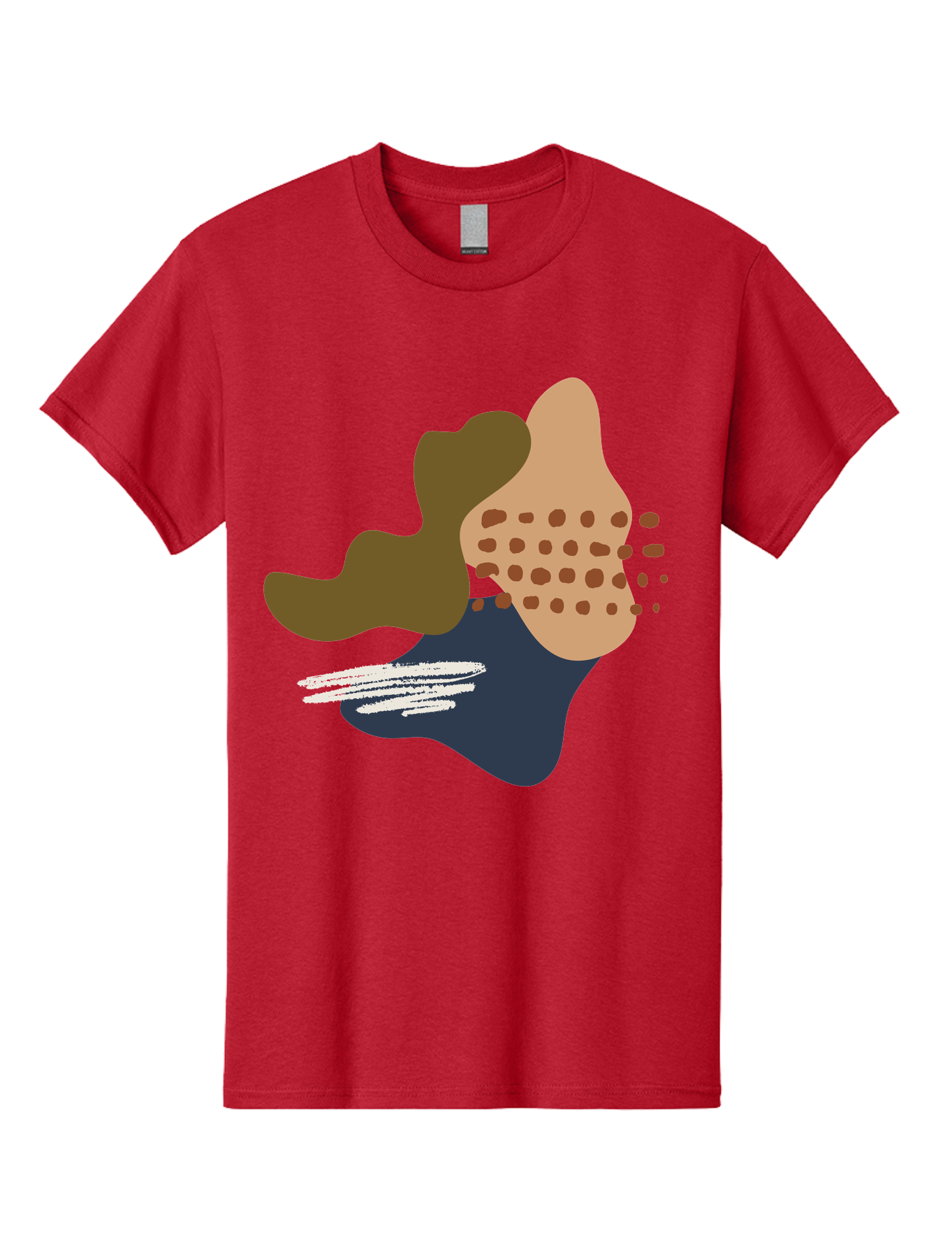 Abstract-Shapes-1 Men'S Graphic Tee, 100% Cotton, Comfortable Casual Summer Wear, Machine Washable, Abstract Art, Modern Design, Irregular Shapes, Earthy Tones, Bold Colors, Dynamic Composition, Creative Expression, Contemporary Style -  Aaa353 5