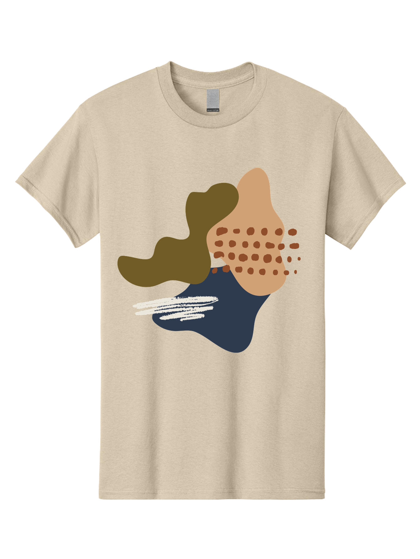 Abstract-Shapes-1 Men'S Graphic Tee, 100% Cotton, Comfortable Casual Summer Wear, Machine Washable, Abstract Art, Modern Design, Irregular Shapes, Earthy Tones, Bold Colors, Dynamic Composition, Creative Expression, Contemporary Style -  Aaa353 9