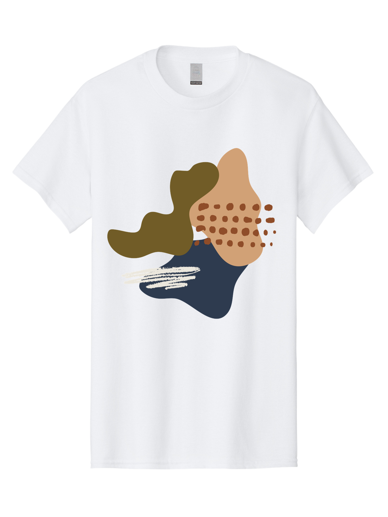 Abstract-Shapes-1 Men'S Graphic Tee, 100% Cotton, Comfortable Casual Summer Wear, Machine Washable, Abstract Art, Modern Design, Irregular Shapes, Earthy Tones, Bold Colors, Dynamic Composition, Creative Expression, Contemporary Style -  Aaa353 17