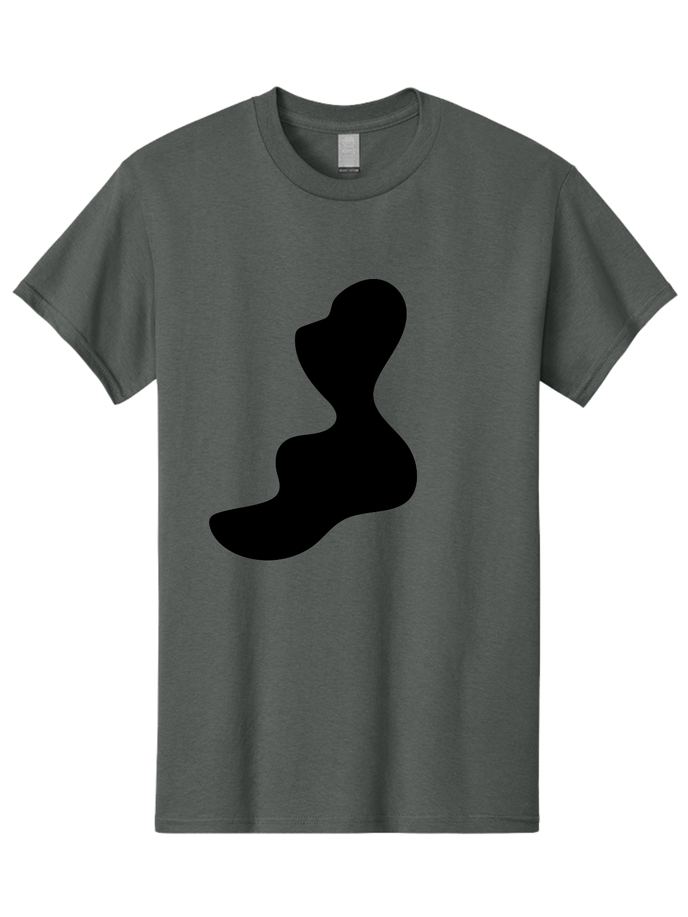 Abstract-Silhouette Men'S Graphic Tee, 100% Cotton, Comfortable Casual Summer Wear, Machine Washable, Abstract Shape, Black Silhouette, Modern Art, Minimalist Design, Fluid Form, Contemporary Graphics, Artistic Expression, Sleek Design, -  Aaa358 29