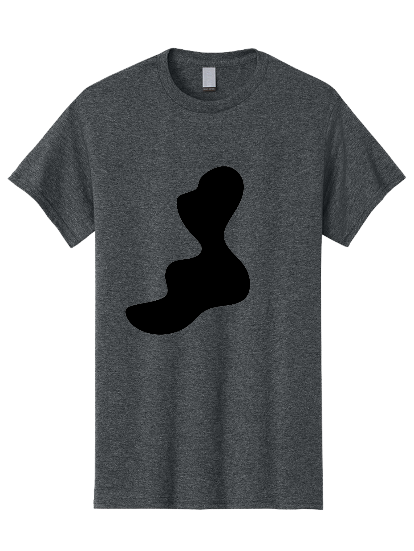 Abstract-Silhouette Men'S Graphic Tee, 100% Cotton, Comfortable Casual Summer Wear, Machine Washable, Abstract Shape, Black Silhouette, Modern Art, Minimalist Design, Fluid Form, Contemporary Graphics, Artistic Expression, Sleek Design, -  Aaa358 9