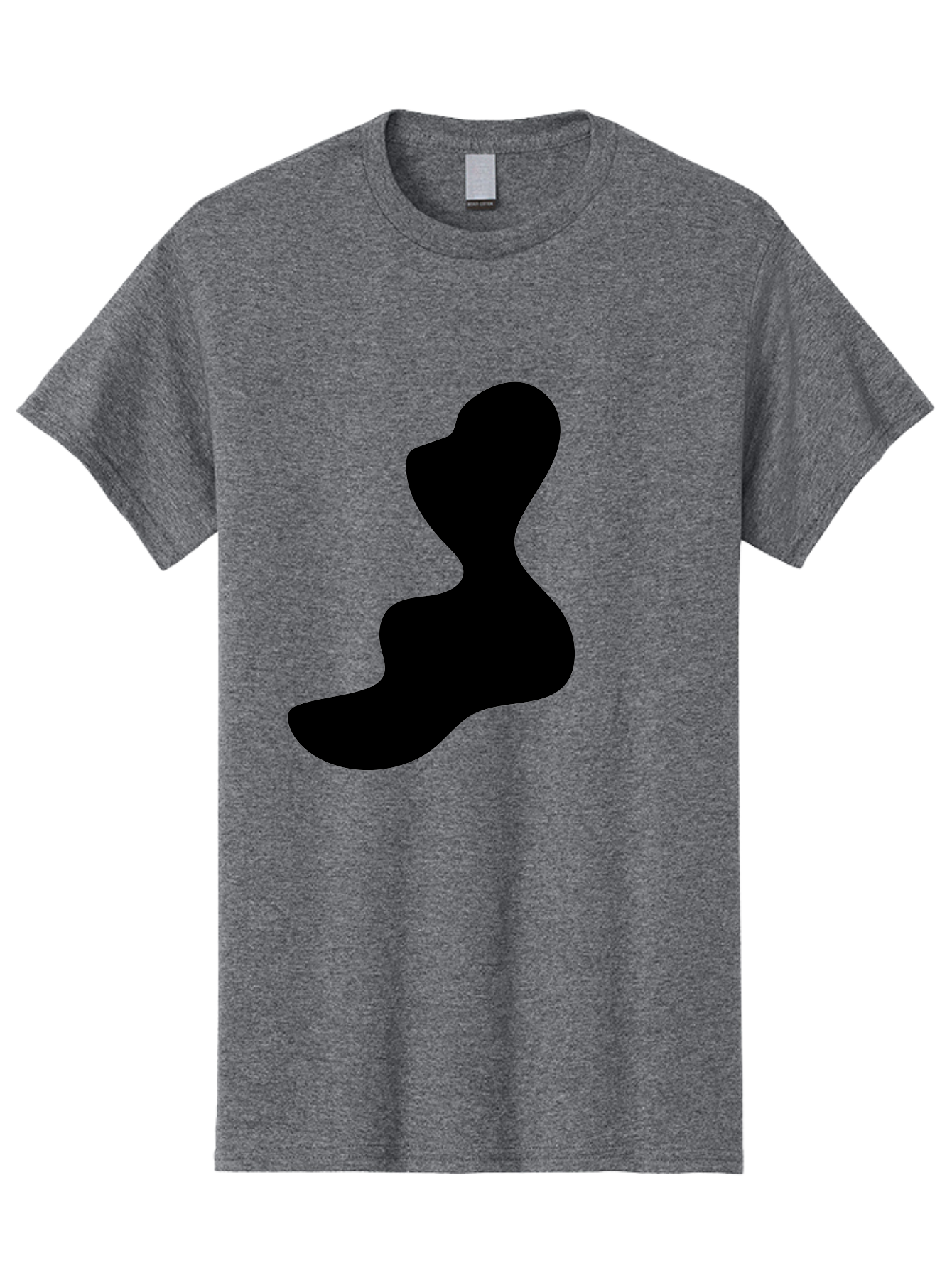 Abstract-Silhouette Men'S Graphic Tee, 100% Cotton, Comfortable Casual Summer Wear, Machine Washable, Abstract Shape, Black Silhouette, Modern Art, Minimalist Design, Fluid Form, Contemporary Graphics, Artistic Expression, Sleek Design, -  Aaa358 7