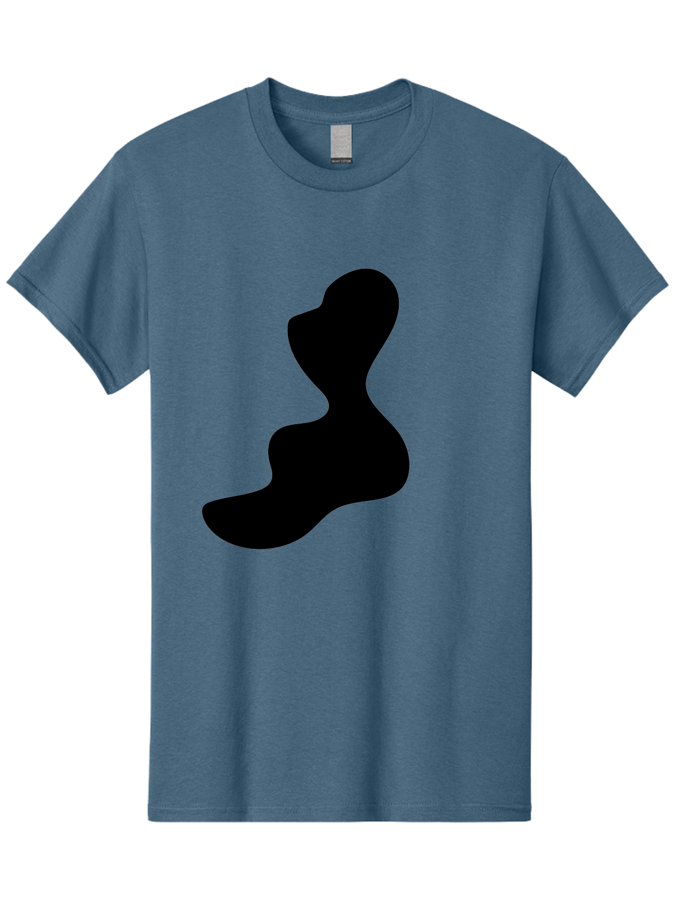 Abstract-Silhouette Men'S Graphic Tee, 100% Cotton, Comfortable Casual Summer Wear, Machine Washable, Abstract Shape, Black Silhouette, Modern Art, Minimalist Design, Fluid Form, Contemporary Graphics, Artistic Expression, Sleek Design, -  Aaa358 17