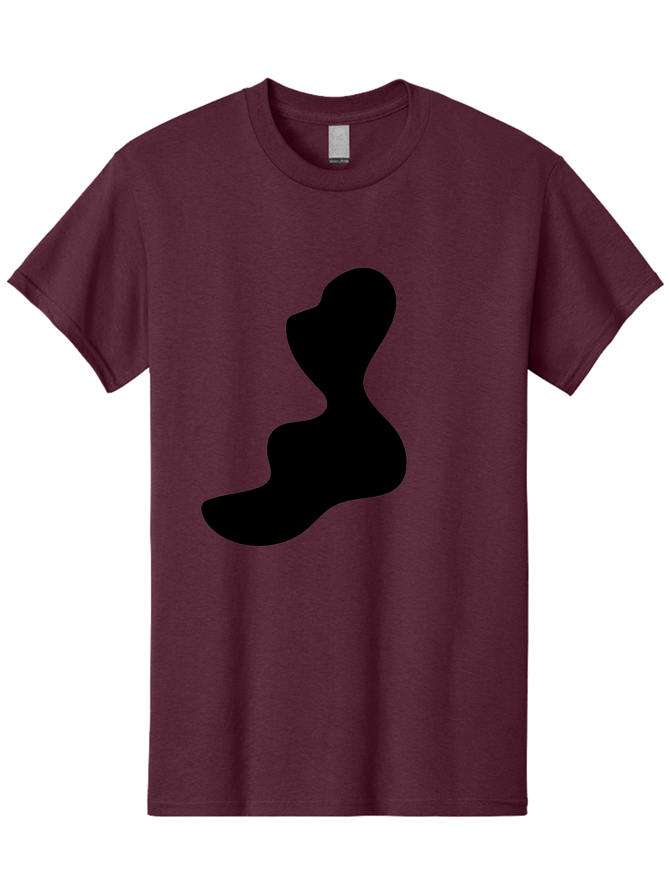 Abstract-Silhouette Men'S Graphic Tee, 100% Cotton, Comfortable Casual Summer Wear, Machine Washable, Abstract Shape, Black Silhouette, Modern Art, Minimalist Design, Fluid Form, Contemporary Graphics, Artistic Expression, Sleek Design, -  Aaa358 15