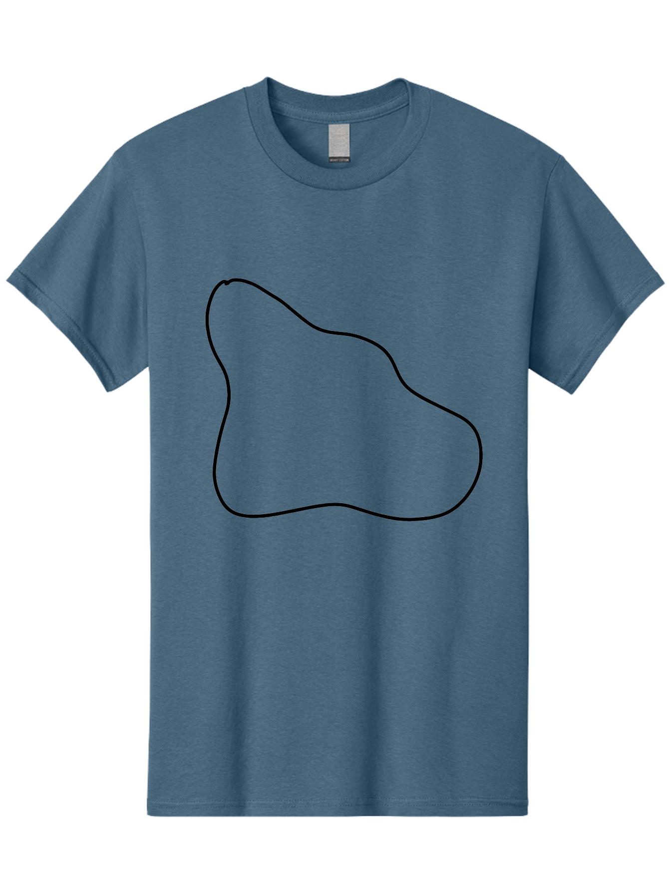 Amorphous-Shape Men'S Graphic Tee, 100% Cotton, Comfortable Casual Summer Wear, Machine Washable, Irregular Shape, Black Outline, Abstract Design, Unique Form, Simple Graphics, Minimalist Art, Modern Shapes -  Aaa359 15