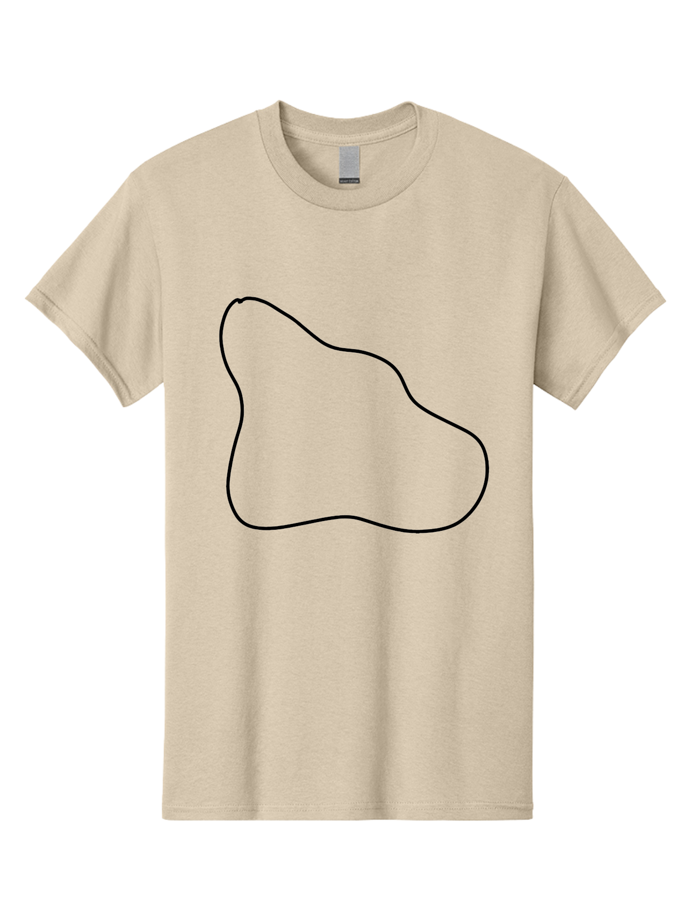 Amorphous-Shape Men'S Graphic Tee, 100% Cotton, Comfortable Casual Summer Wear, Machine Washable, Irregular Shape, Black Outline, Abstract Design, Unique Form, Simple Graphics, Minimalist Art, Modern Shapes -  Aaa359 27