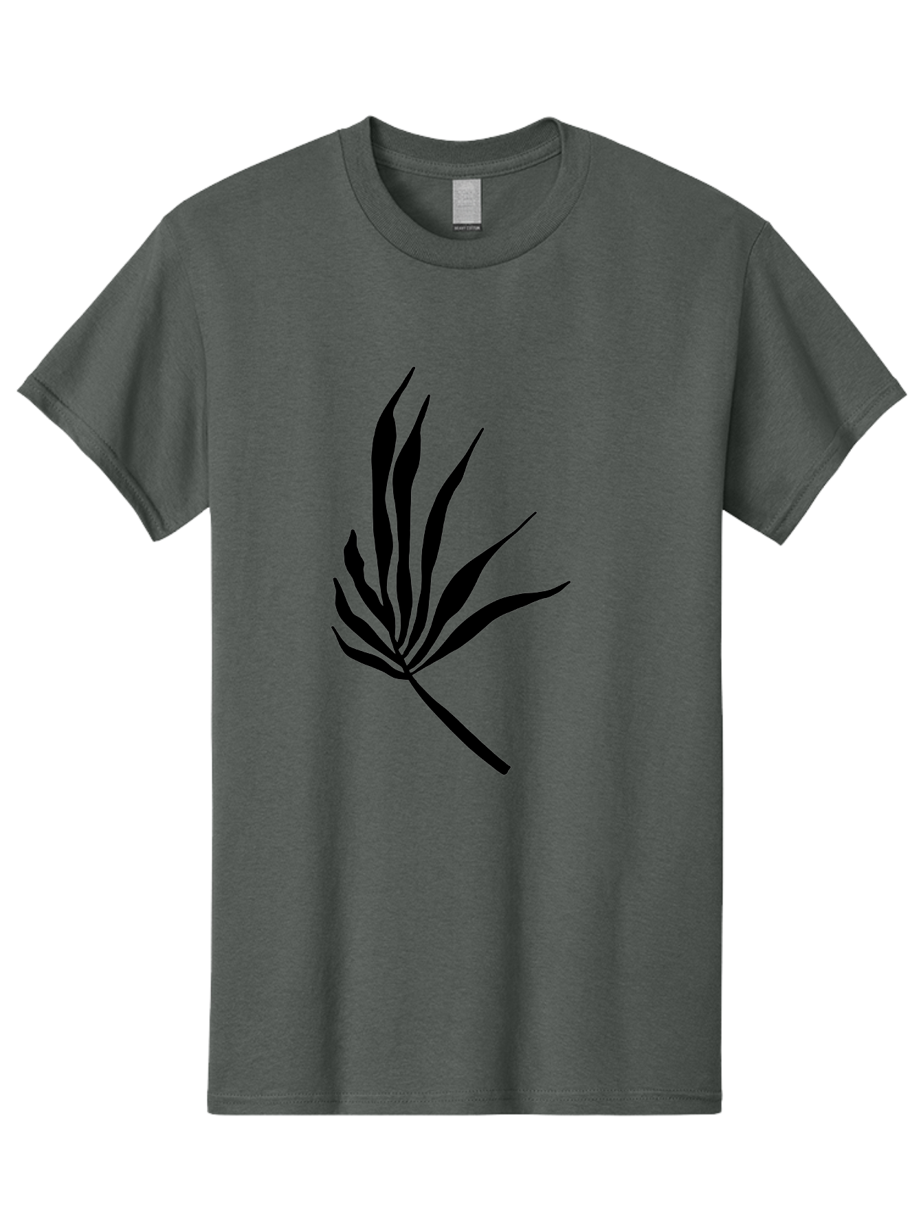 Bamboo Men'S Graphic Tee, 100% Cotton, Comfortable Casual Summer Wear, Machine Washable, Bamboo, Black Silhouette, Minimalist Design, Simple Shapes, Modern Art, Graphic Illustration, Leafy Stems, Contemporary Style, Abstract Form -  Aaa360 19