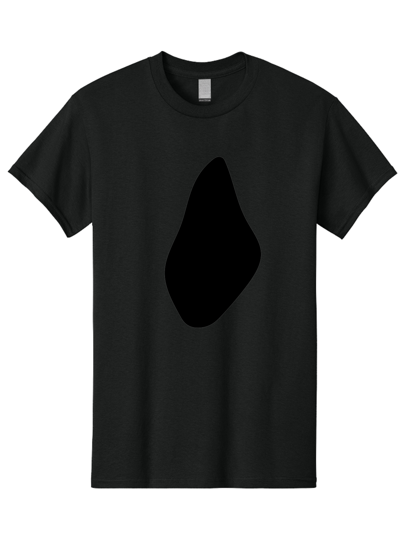 Black-Abstract-Shape Men'S Graphic Tee, 100% Cotton, Comfortable Casual Summer Wear, Machine Washable, Black Silhouette, Smooth Shape, Abstract Design, Minimalist Art, Simple Form, Elegant Silhouette, Modern Graphic -  Aaa361 9