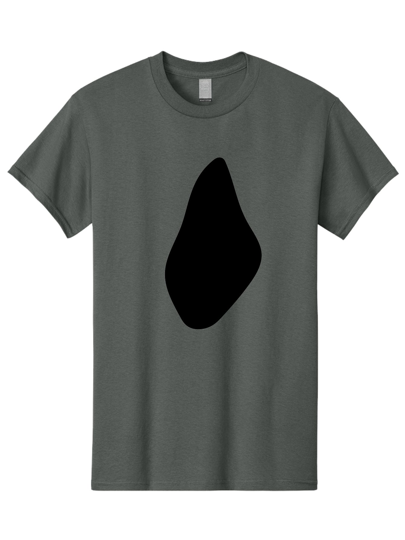 Black-Abstract-Shape Men'S Graphic Tee, 100% Cotton, Comfortable Casual Summer Wear, Machine Washable, Black Silhouette, Smooth Shape, Abstract Design, Minimalist Art, Simple Form, Elegant Silhouette, Modern Graphic -  Aaa361 13