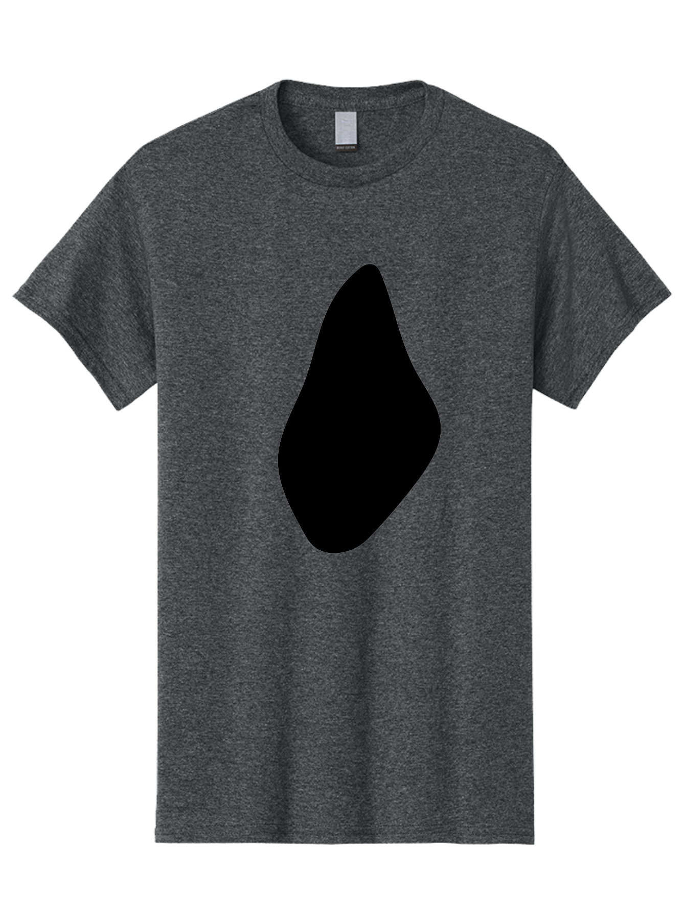 Black-Abstract-Shape Men'S Graphic Tee, 100% Cotton, Comfortable Casual Summer Wear, Machine Washable, Black Silhouette, Smooth Shape, Abstract Design, Minimalist Art, Simple Form, Elegant Silhouette, Modern Graphic -  Aaa361 15