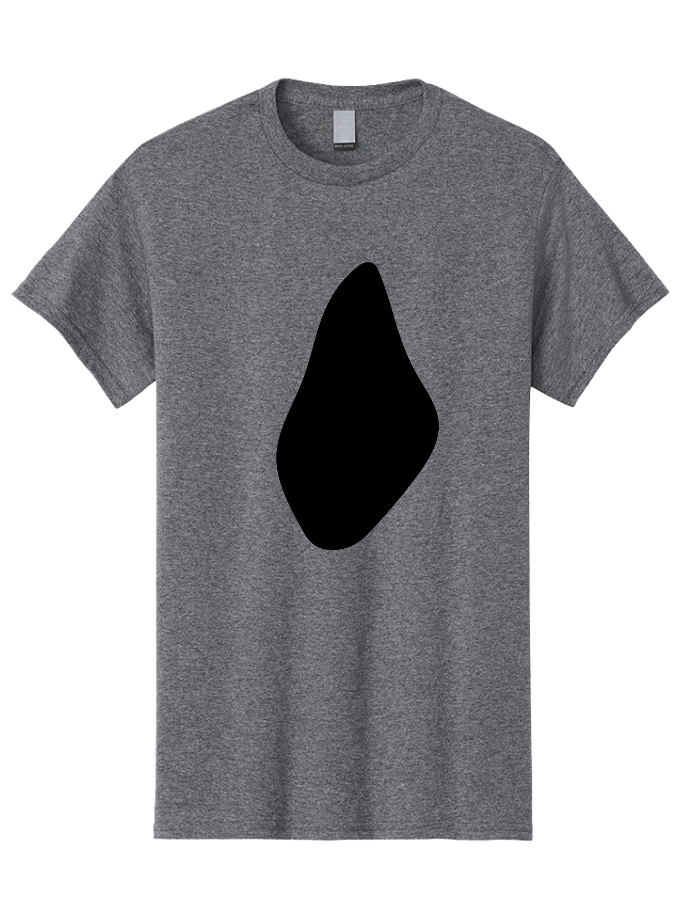 Black-Abstract-Shape Men'S Graphic Tee, 100% Cotton, Comfortable Casual Summer Wear, Machine Washable, Black Silhouette, Smooth Shape, Abstract Design, Minimalist Art, Simple Form, Elegant Silhouette, Modern Graphic -  Aaa361 23