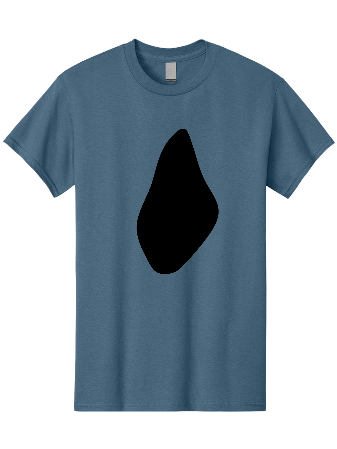 Black-Abstract-Shape Men'S Graphic Tee, 100% Cotton, Comfortable Casual Summer Wear, Machine Washable, Black Silhouette, Smooth Shape, Abstract Design, Minimalist Art, Simple Form, Elegant Silhouette, Modern Graphic -  Aaa361 3