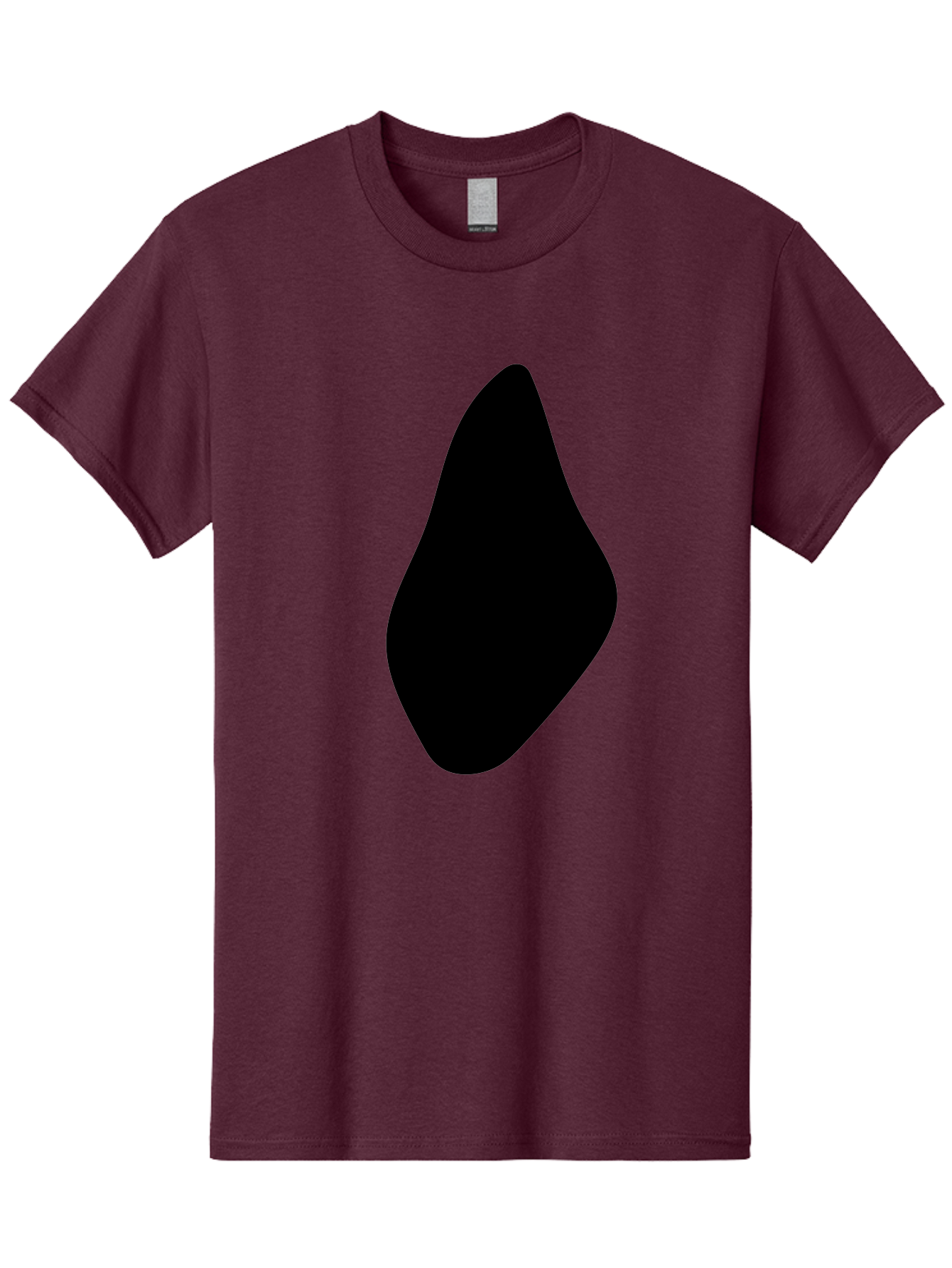 Black-Abstract-Shape Men'S Graphic Tee, 100% Cotton, Comfortable Casual Summer Wear, Machine Washable, Black Silhouette, Smooth Shape, Abstract Design, Minimalist Art, Simple Form, Elegant Silhouette, Modern Graphic -  Aaa361 25