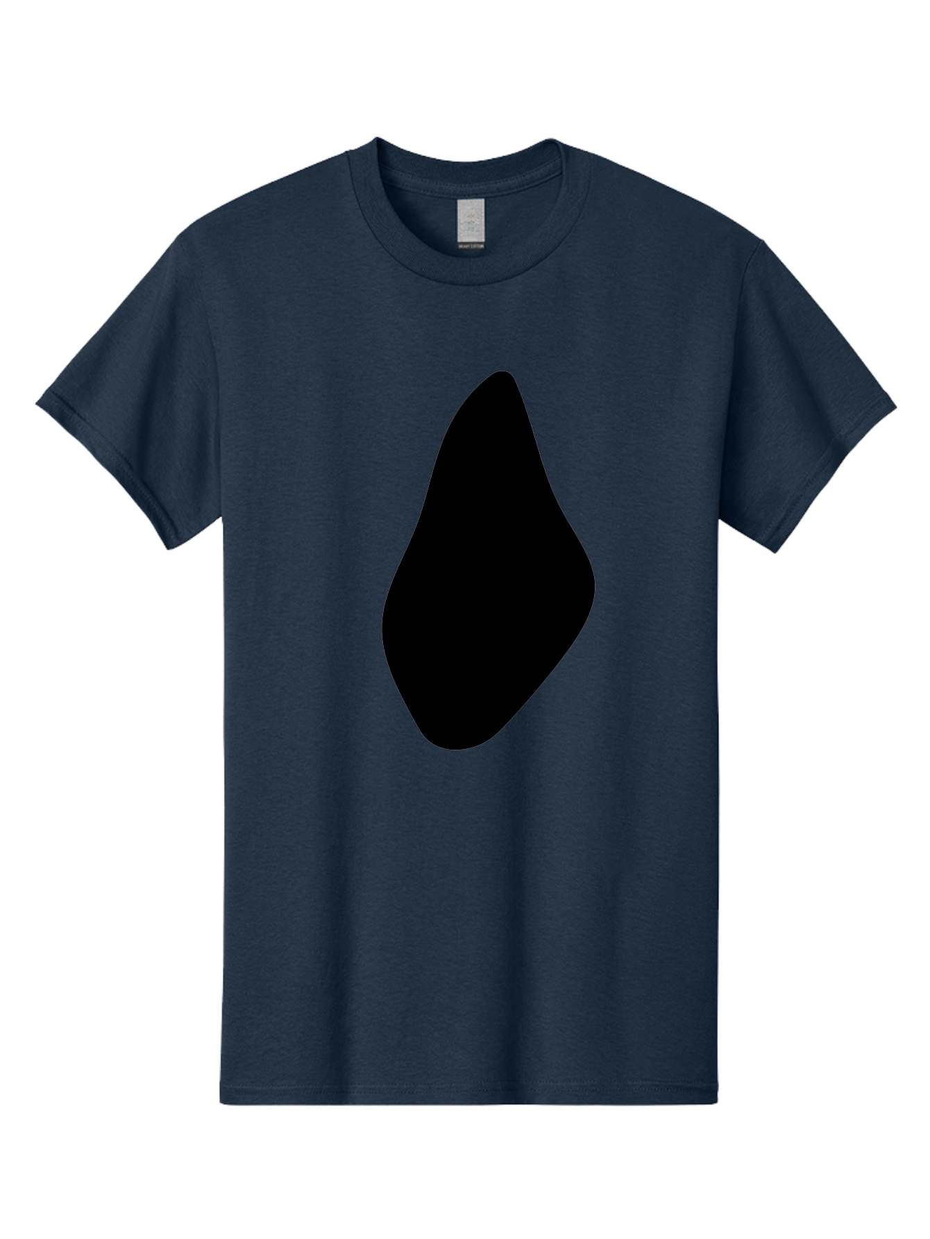 Black-Abstract-Shape Men'S Graphic Tee, 100% Cotton, Comfortable Casual Summer Wear, Machine Washable, Black Silhouette, Smooth Shape, Abstract Design, Minimalist Art, Simple Form, Elegant Silhouette, Modern Graphic -  Aaa361 11
