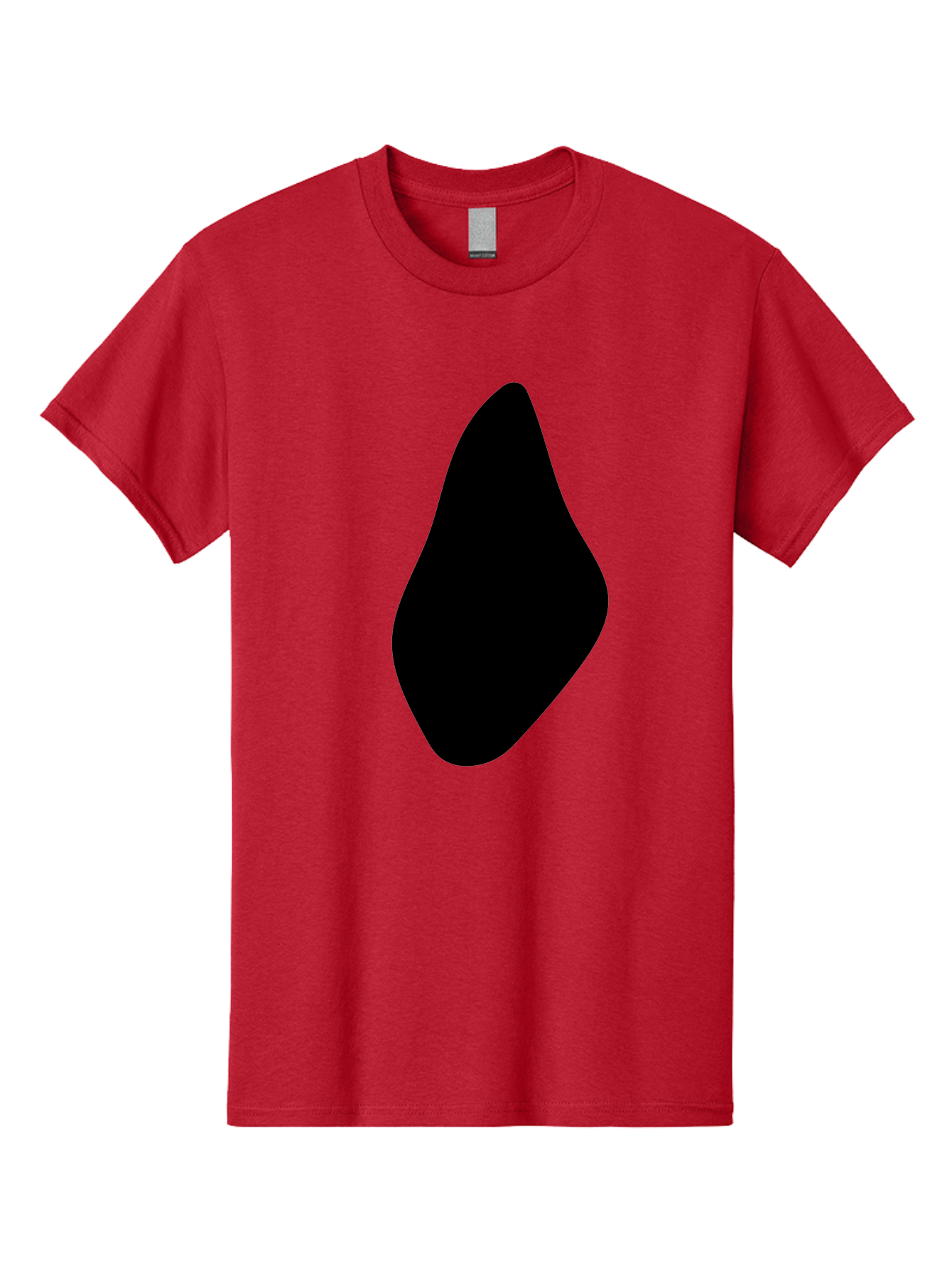 Black-Abstract-Shape Men'S Graphic Tee, 100% Cotton, Comfortable Casual Summer Wear, Machine Washable, Black Silhouette, Smooth Shape, Abstract Design, Minimalist Art, Simple Form, Elegant Silhouette, Modern Graphic -  Aaa361 27