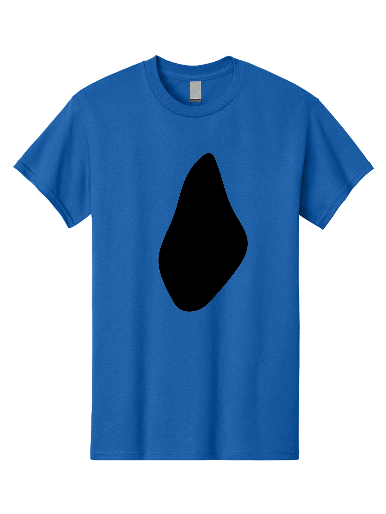 Black-Abstract-Shape Men'S Graphic Tee, 100% Cotton, Comfortable Casual Summer Wear, Machine Washable, Black Silhouette, Smooth Shape, Abstract Design, Minimalist Art, Simple Form, Elegant Silhouette, Modern Graphic -  Aaa361 5