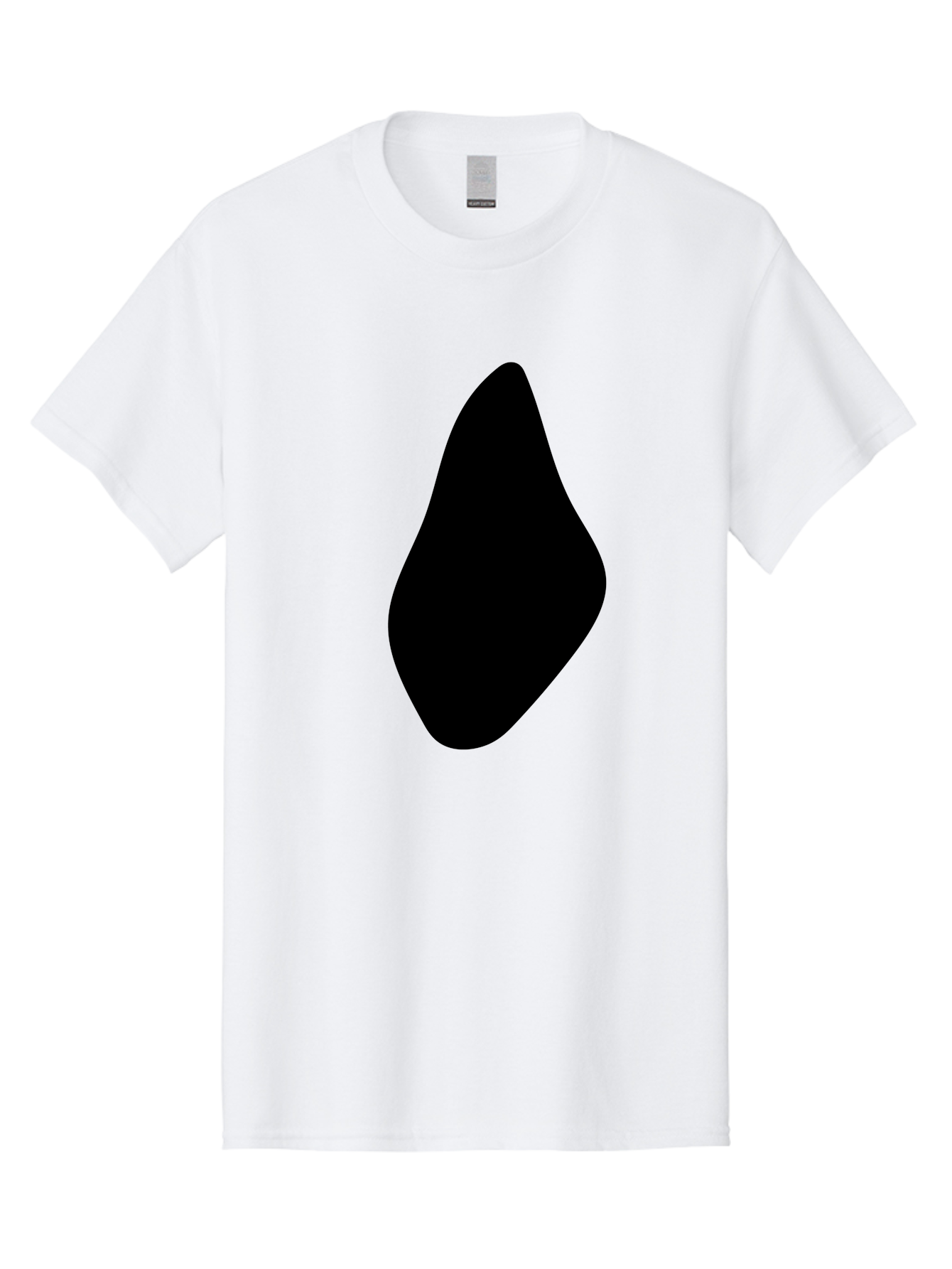 Black-Abstract-Shape Men'S Graphic Tee, 100% Cotton, Comfortable Casual Summer Wear, Machine Washable, Black Silhouette, Smooth Shape, Abstract Design, Minimalist Art, Simple Form, Elegant Silhouette, Modern Graphic -  Aaa361 21