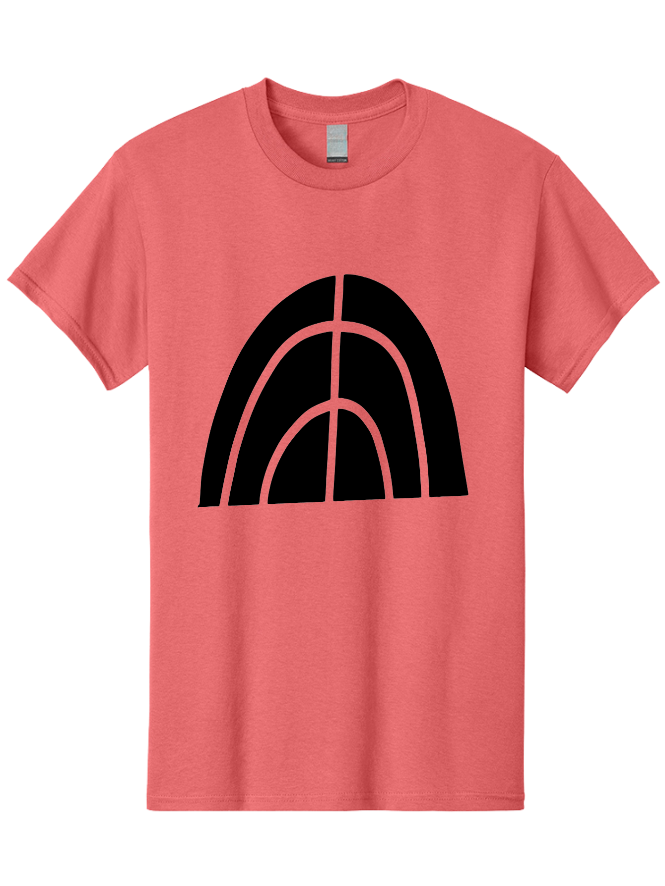 Black-Arch-Graphic Men'S Graphic Tee, 100% Cotton, Comfortable Casual Summer Wear, Machine Washable, Letter A, Simple Design, Typography, Bold Font, Black And Green, Modern Aesthetic, Graphic Element, Minimalist Style -  Aaa362 21