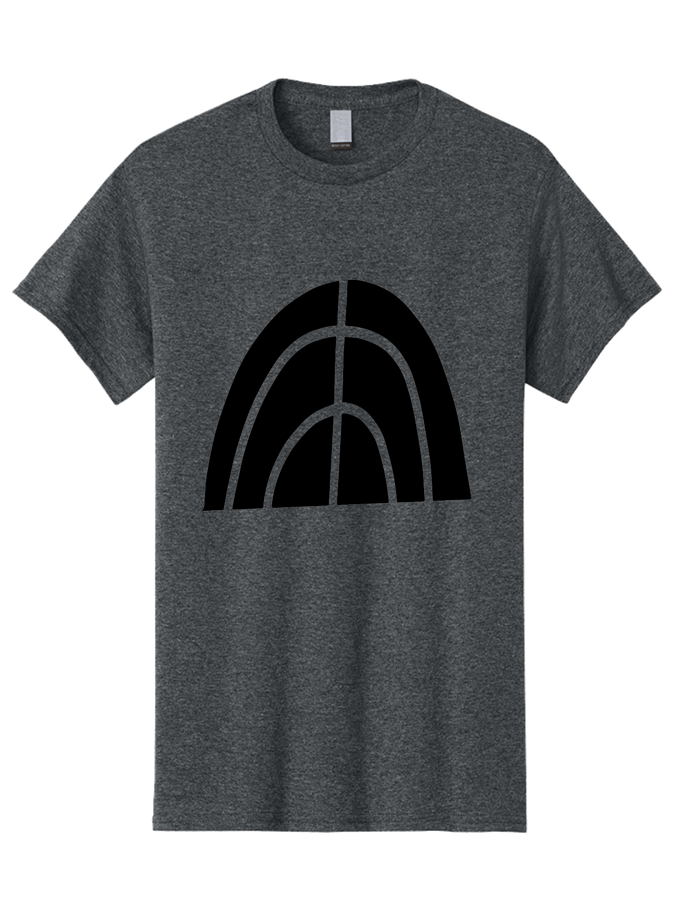 Black-Arch-Graphic Men'S Graphic Tee, 100% Cotton, Comfortable Casual Summer Wear, Machine Washable, Letter A, Simple Design, Typography, Bold Font, Black And Green, Modern Aesthetic, Graphic Element, Minimalist Style -  Aaa362 3