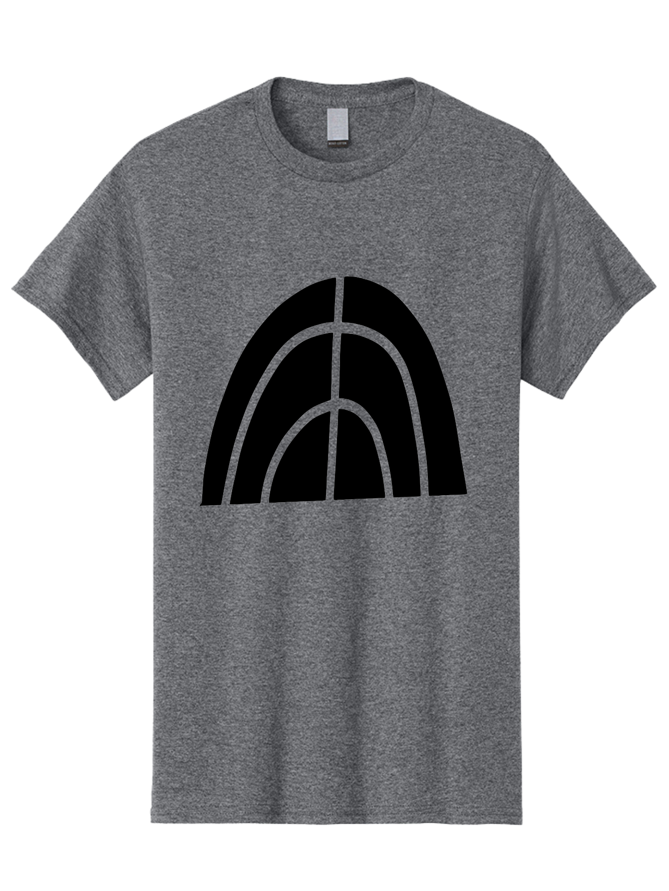 Black-Arch-Graphic Men'S Graphic Tee, 100% Cotton, Comfortable Casual Summer Wear, Machine Washable, Letter A, Simple Design, Typography, Bold Font, Black And Green, Modern Aesthetic, Graphic Element, Minimalist Style -  Aaa362 13