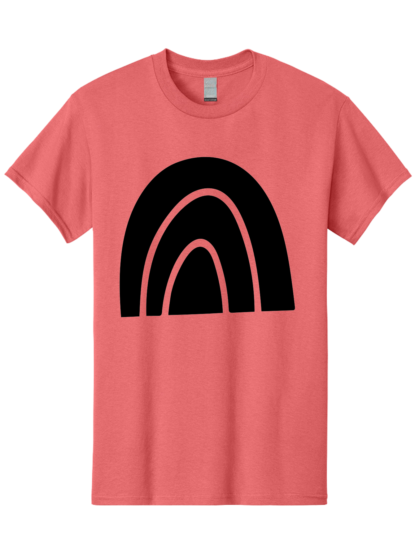 Black-Arches Men'S Graphic Tee, 100% Cotton, Comfortable Casual Summer Wear, Machine Washable, Black Arches, Neon Green Outlines, Modern Minimalist Design, Simple Shapes, Abstract Art, Geometric Pattern -  Aaa363 13