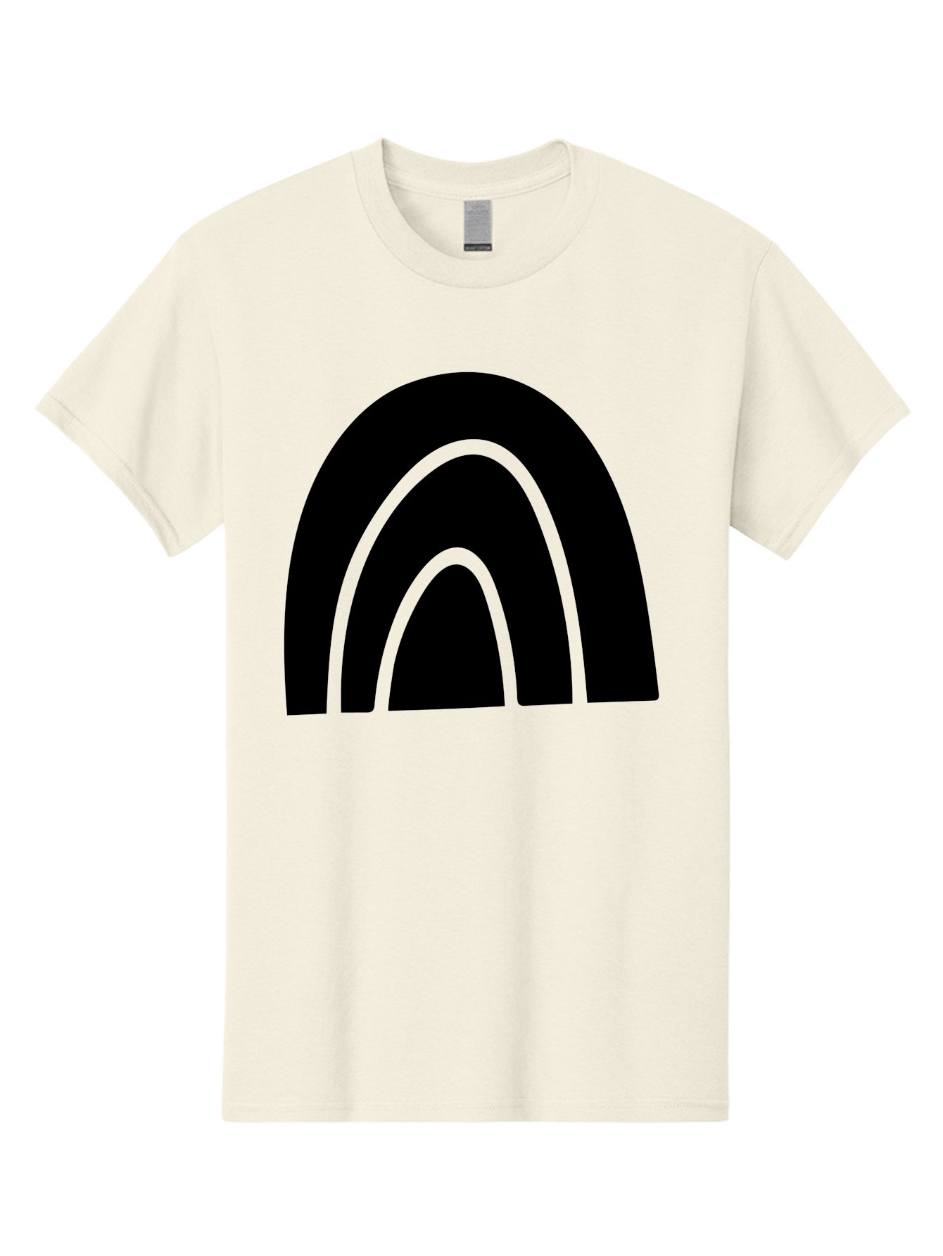 Black-Arches Men'S Graphic Tee, 100% Cotton, Comfortable Casual Summer Wear, Machine Washable, Black Arches, Neon Green Outlines, Modern Minimalist Design, Simple Shapes, Abstract Art, Geometric Pattern -  Aaa363 17