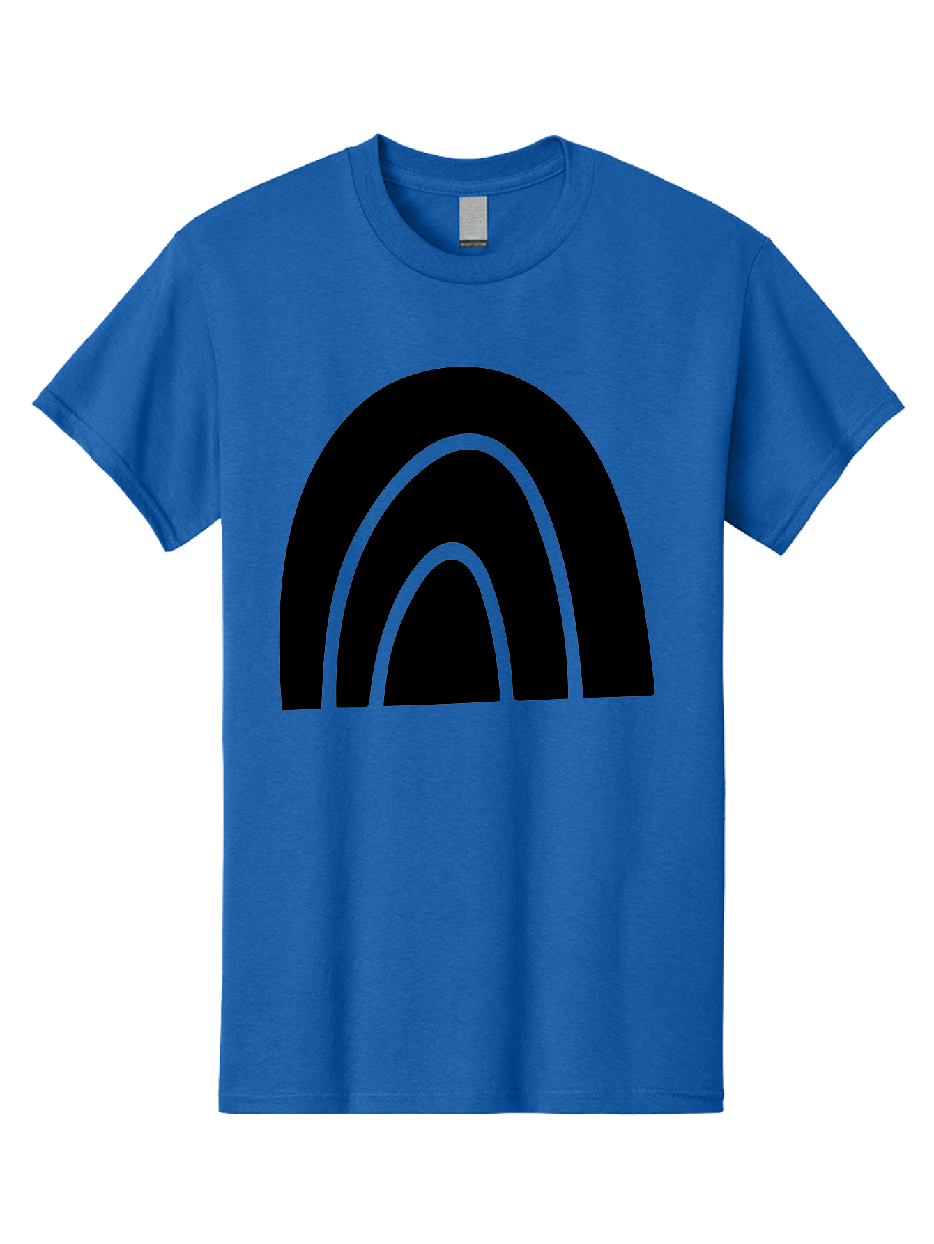 Black-Arches Men'S Graphic Tee, 100% Cotton, Comfortable Casual Summer Wear, Machine Washable, Black Arches, Neon Green Outlines, Modern Minimalist Design, Simple Shapes, Abstract Art, Geometric Pattern -  Aaa363 11